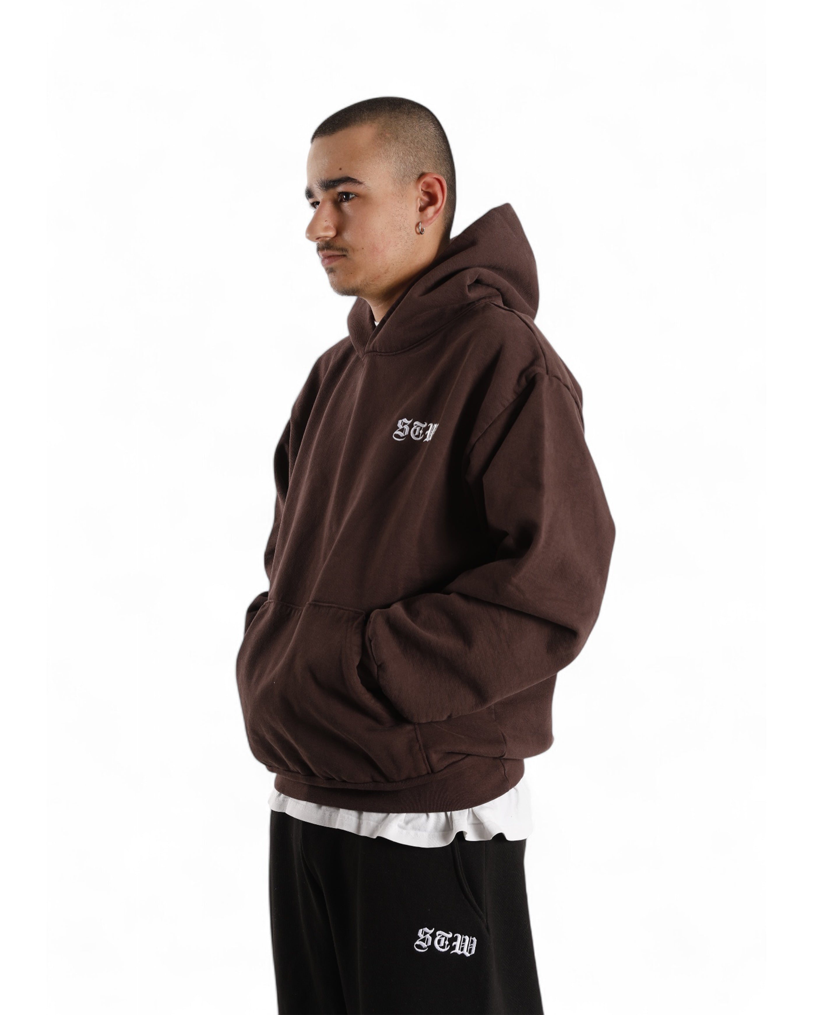 Starcow-Hoodie Brown Purple STW Embroidered-Starcowparis
