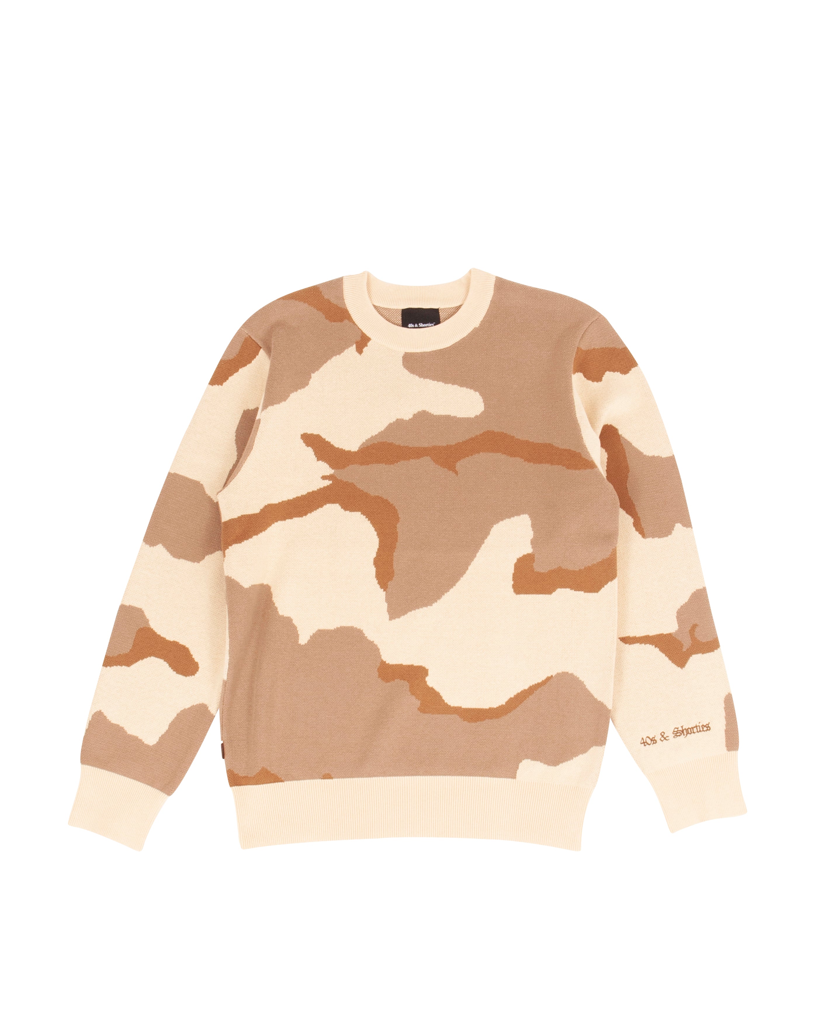 Desert Camo Crewneck Sweater Tan