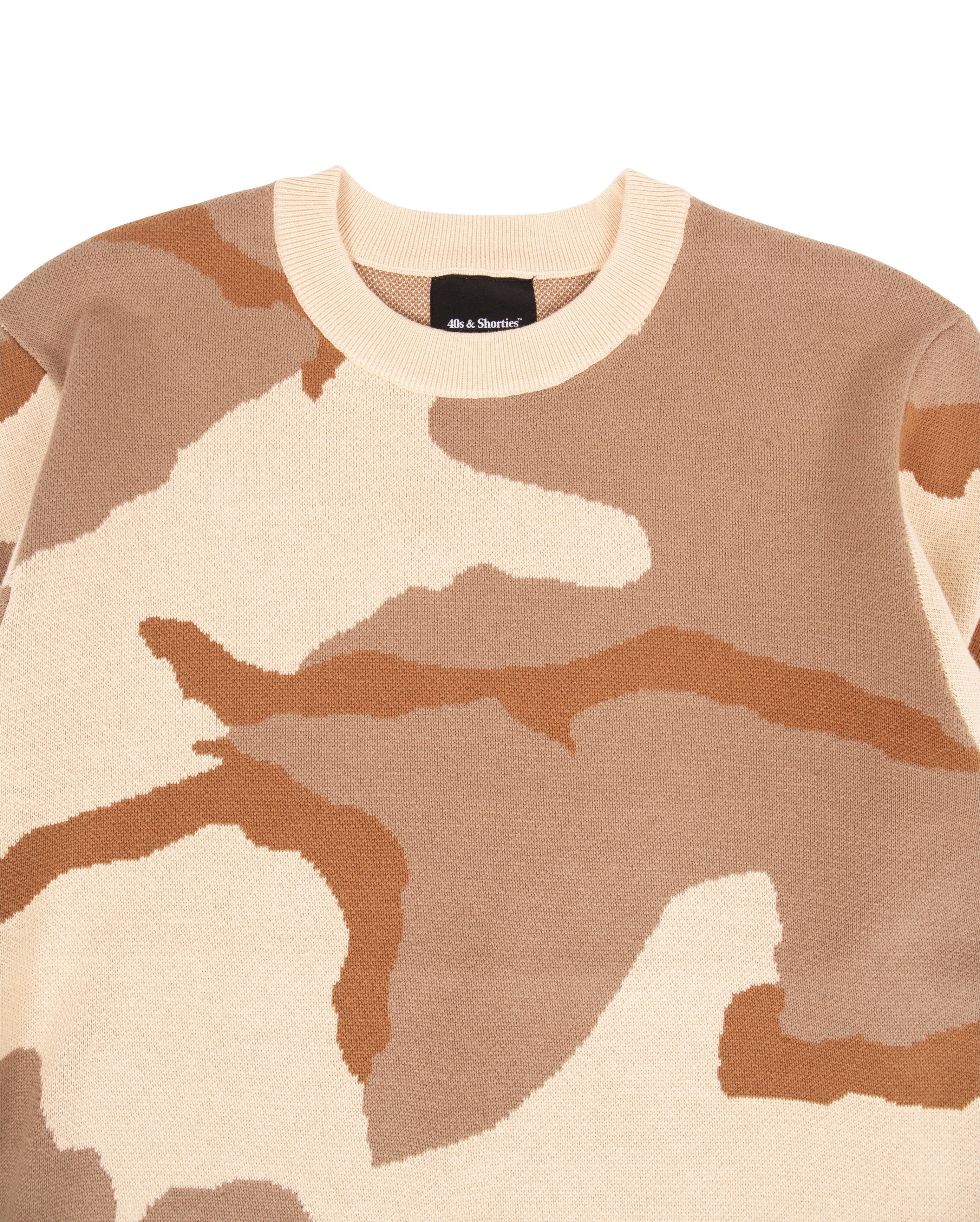 Desert Camo Crewneck Sweater Tan