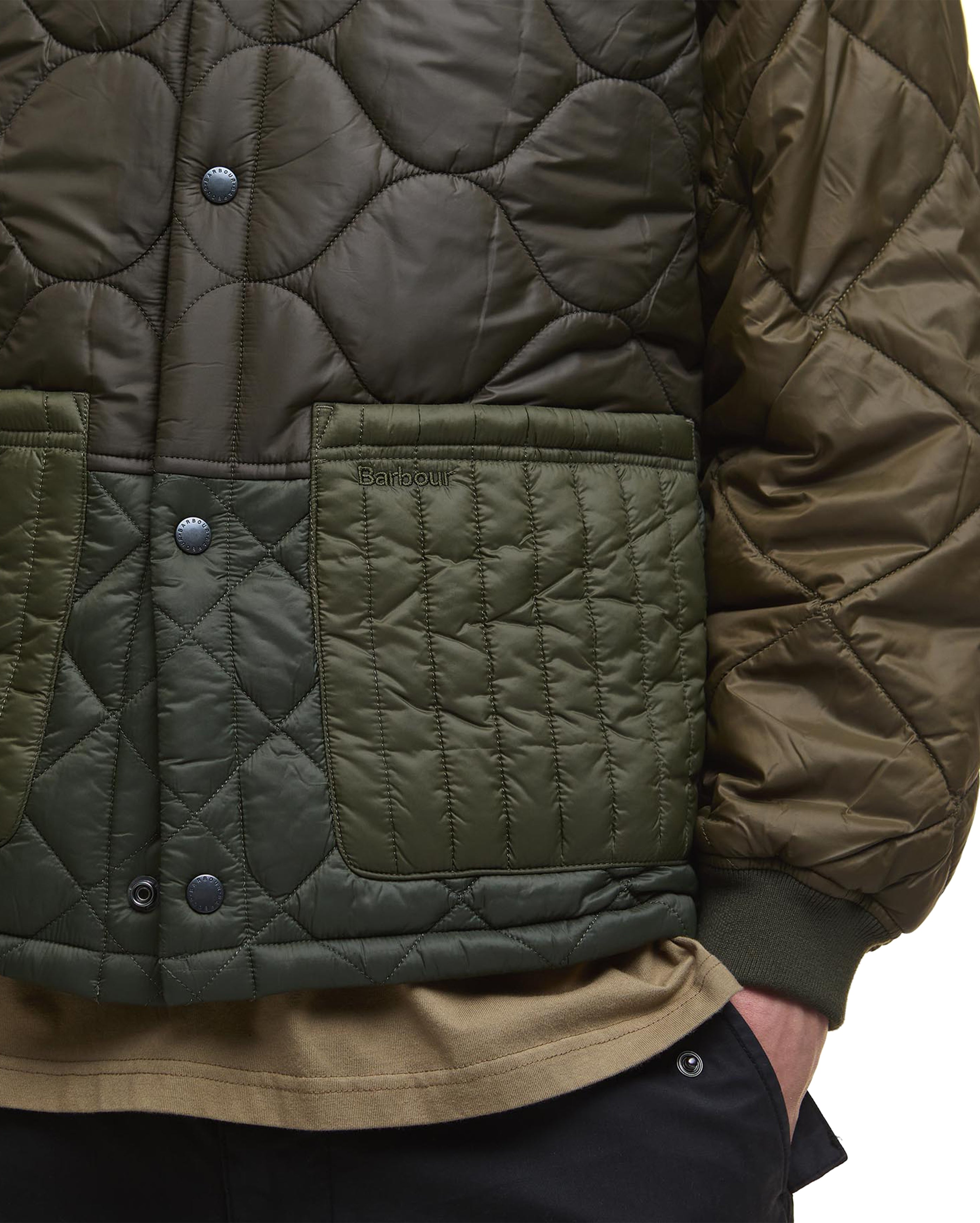 Cording Quilted Jacket Army Green