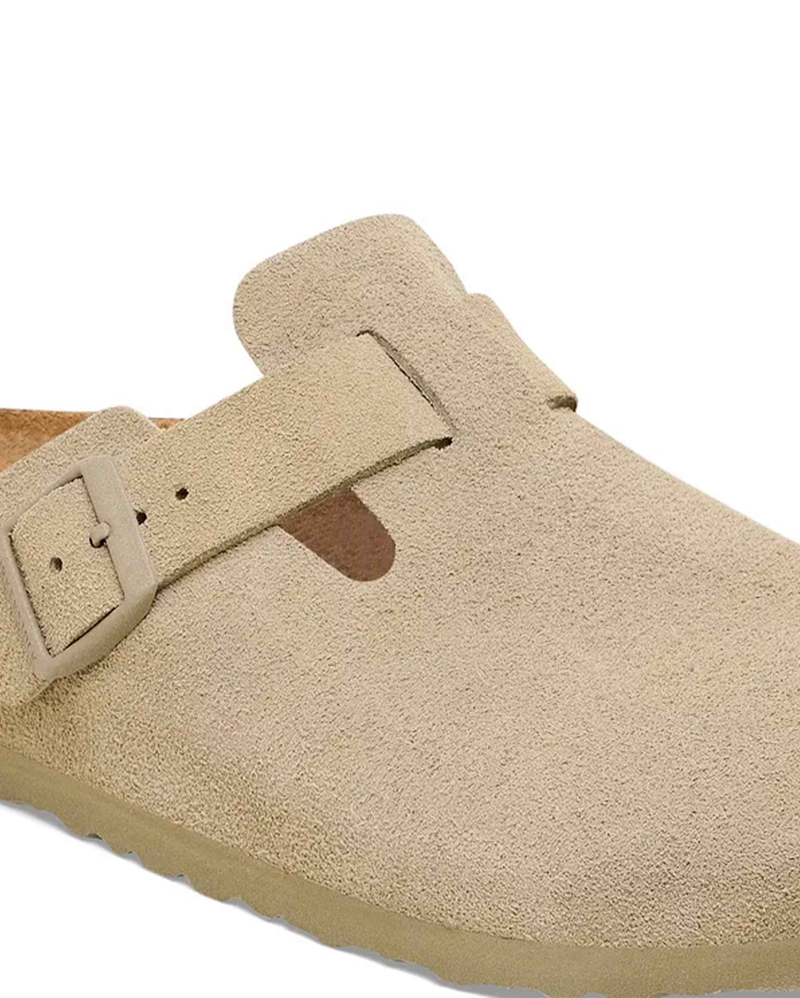 Birkenstock-Boston Suede Leather Faded Khaki-Starcowparis