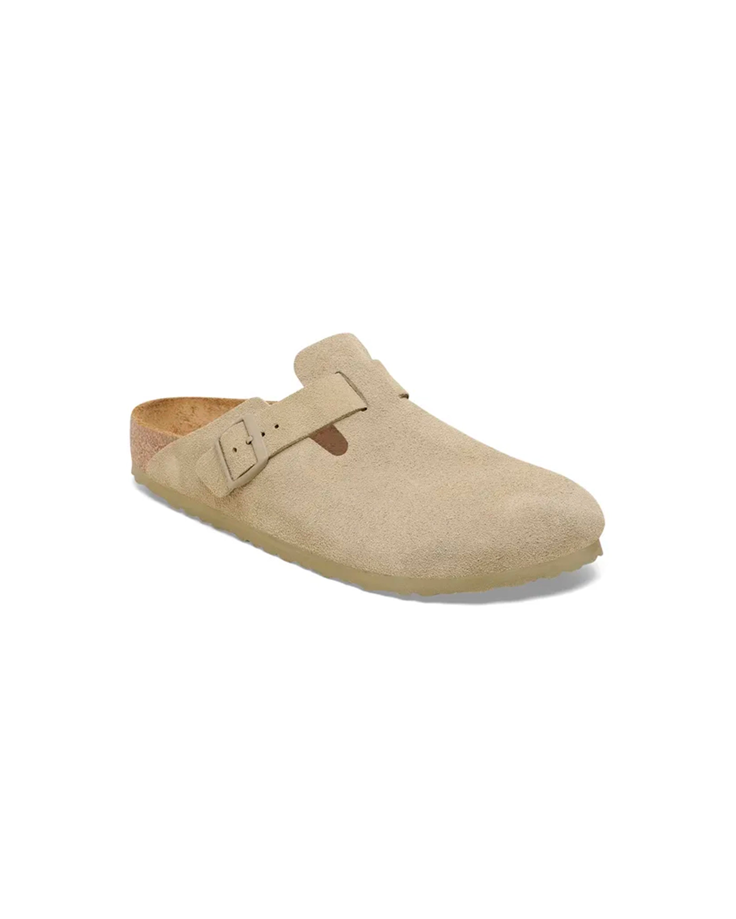 Birkenstock-Boston Suede Leather Faded Khaki-Starcowparis