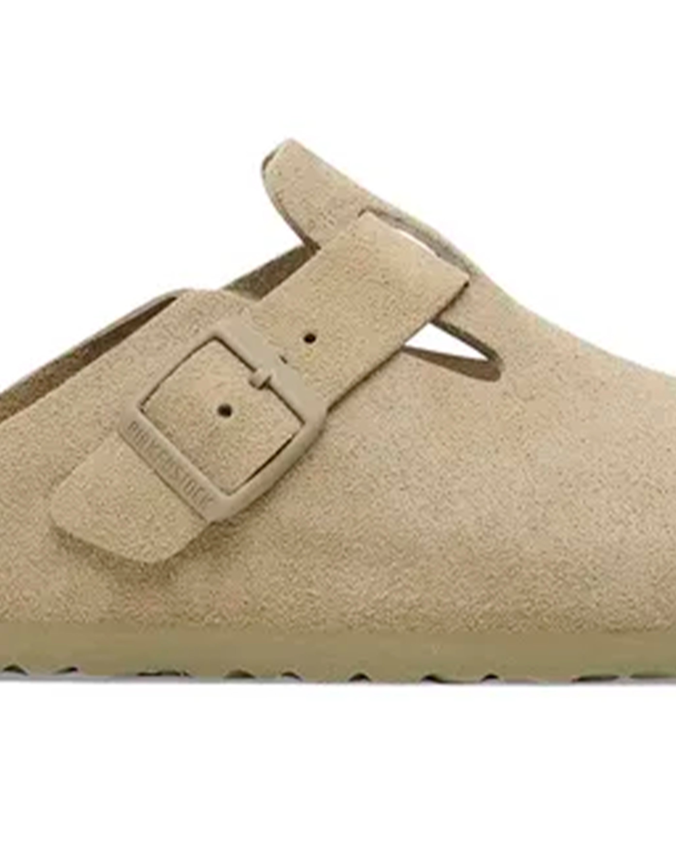 Birkenstock-Boston Suede Leather Faded Khaki-Starcowparis