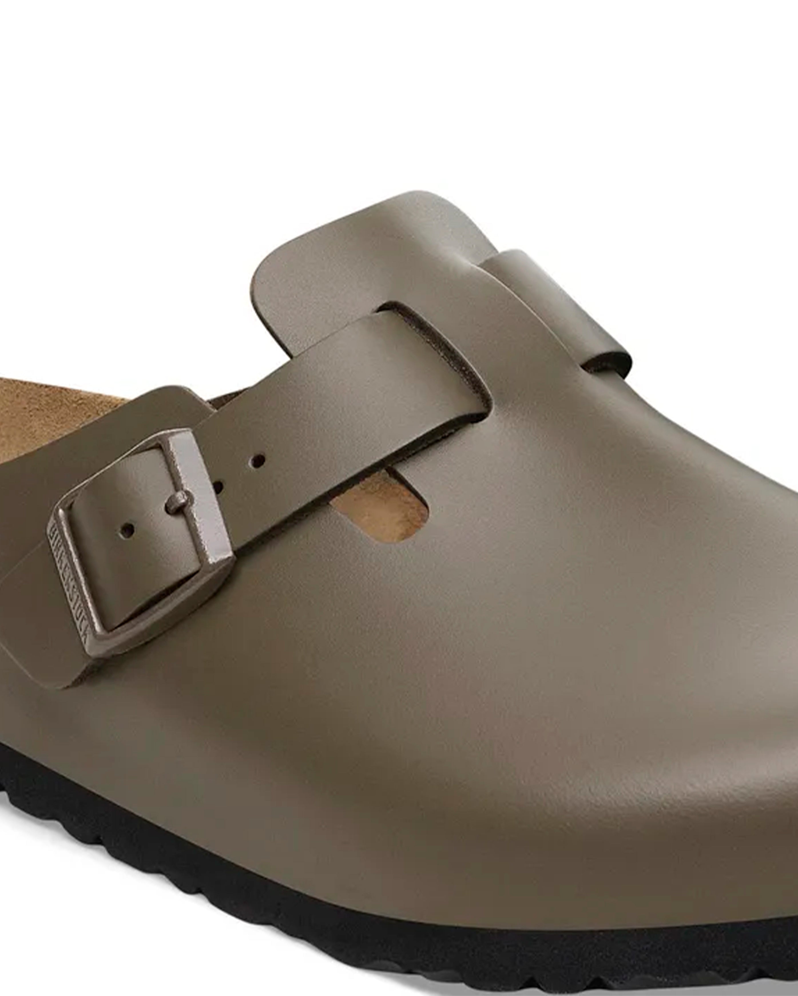 Birkenstock-Boston Natural Leather Concrete Gray-Starcowparis