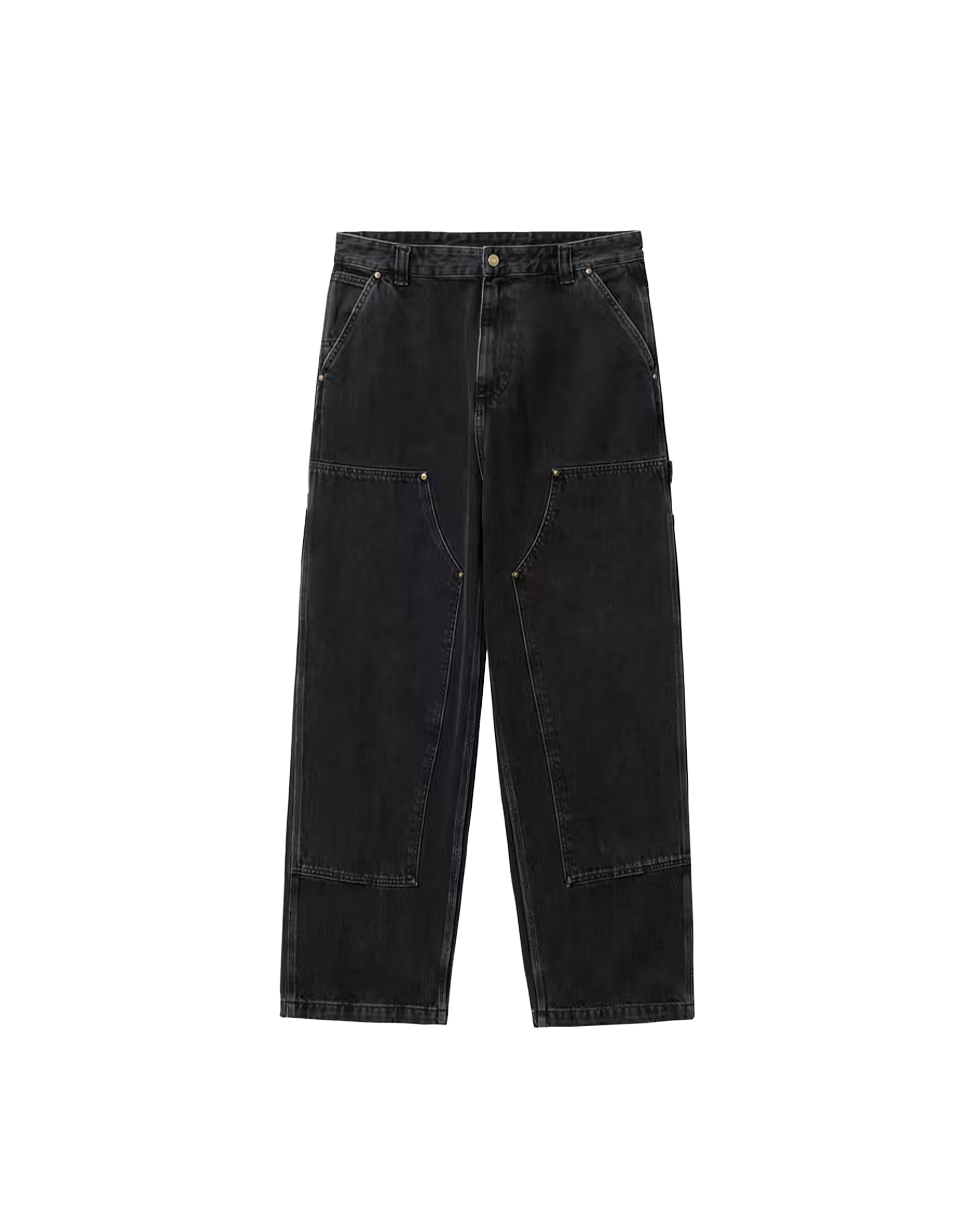 Nash Double Knee Pant Black Stone Washed - Starcowparis - 1