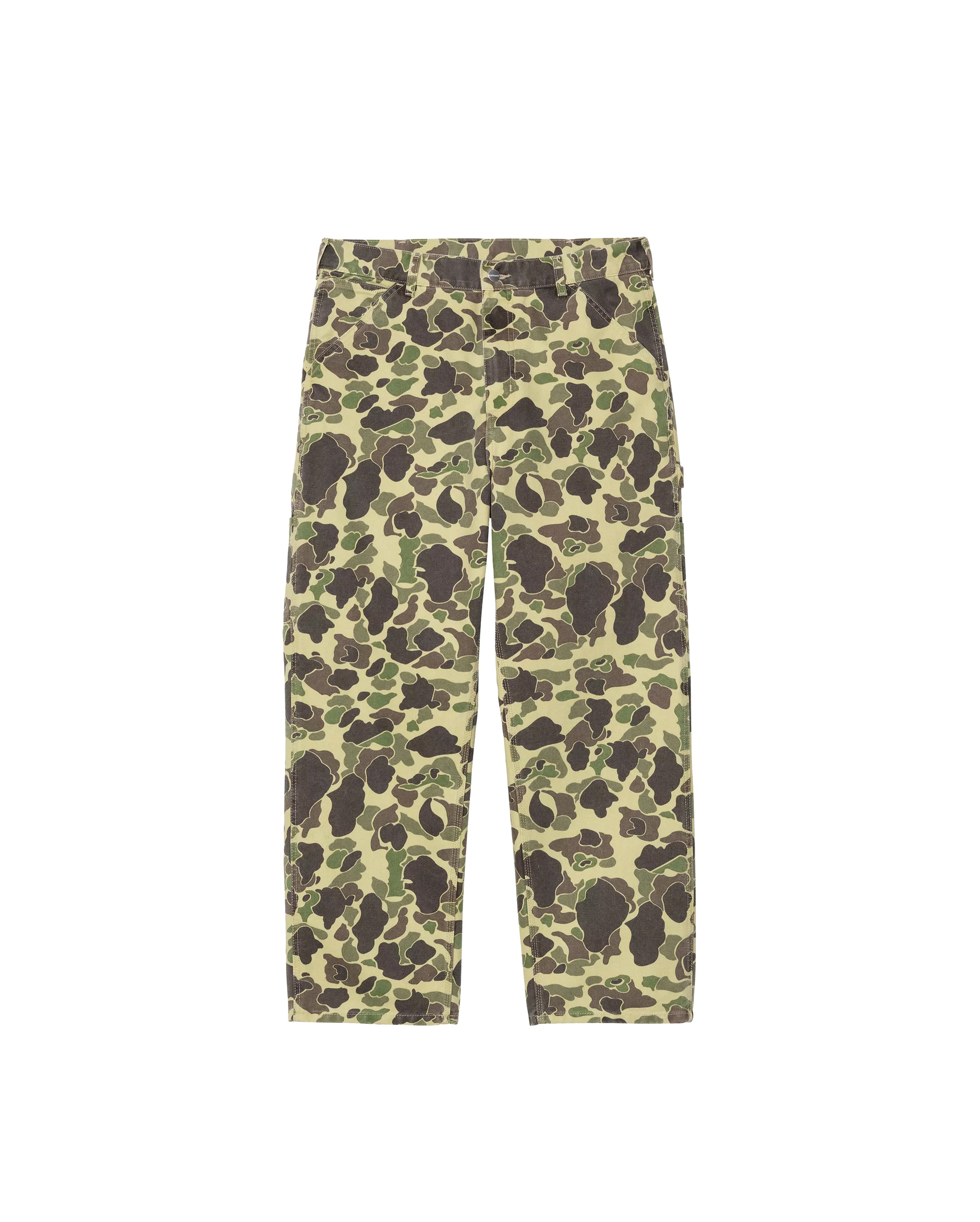 Duck Single Knee Pant Camo Duck Green Stone washed - Starcowparis - 1