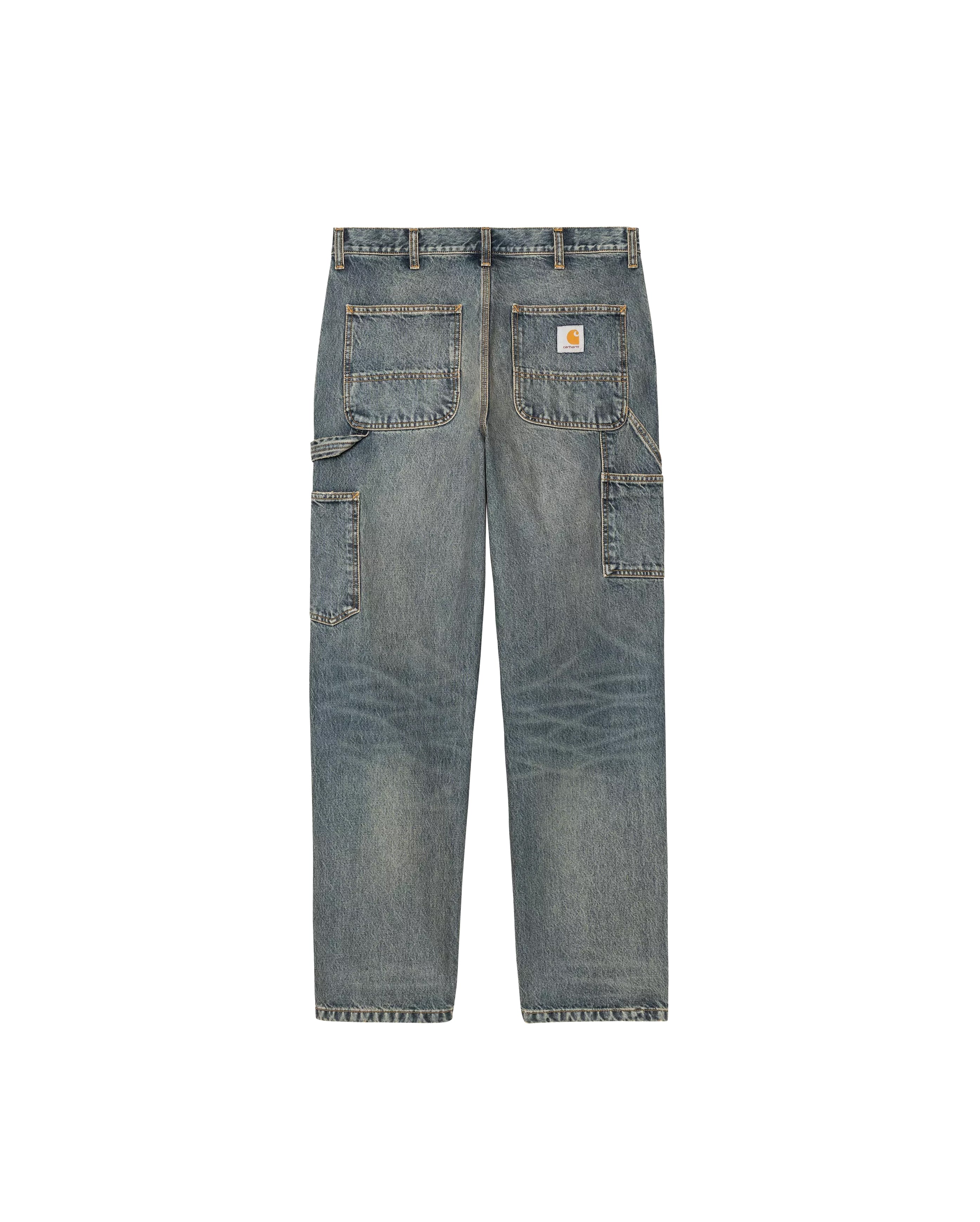 Single Knee Pant Blue Worn Used Wash - Starcowparis - 2