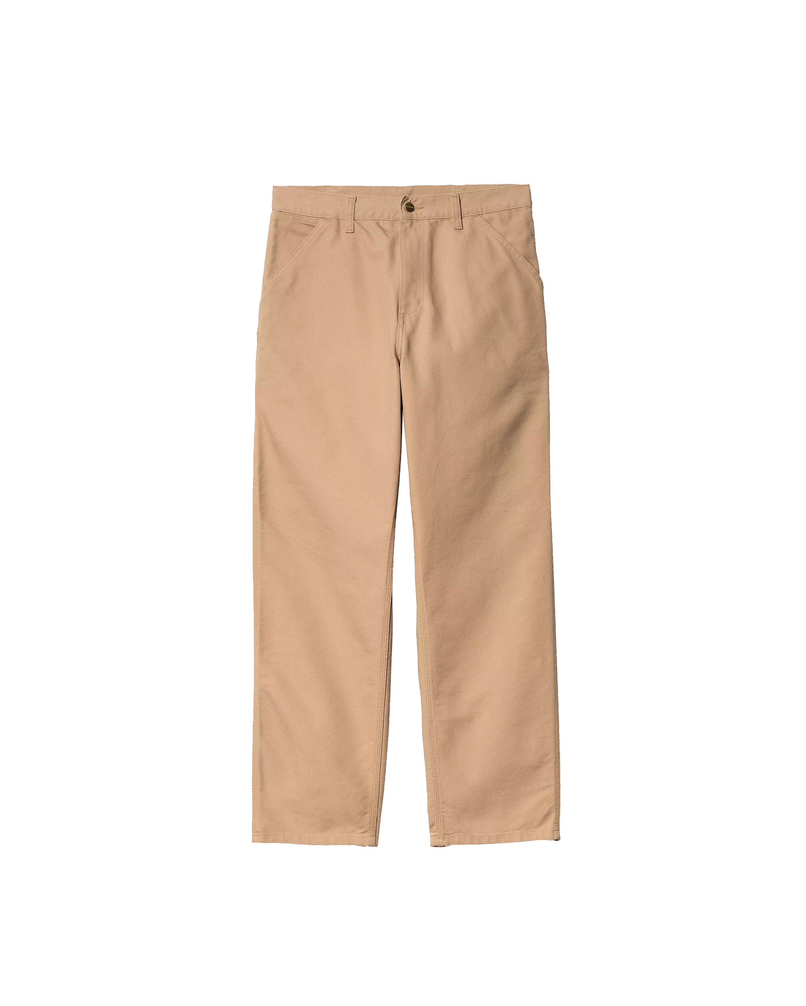 Carhartt WIP-Single Knee Pant Dusty H Brown Chalk Wash-Starcowparis