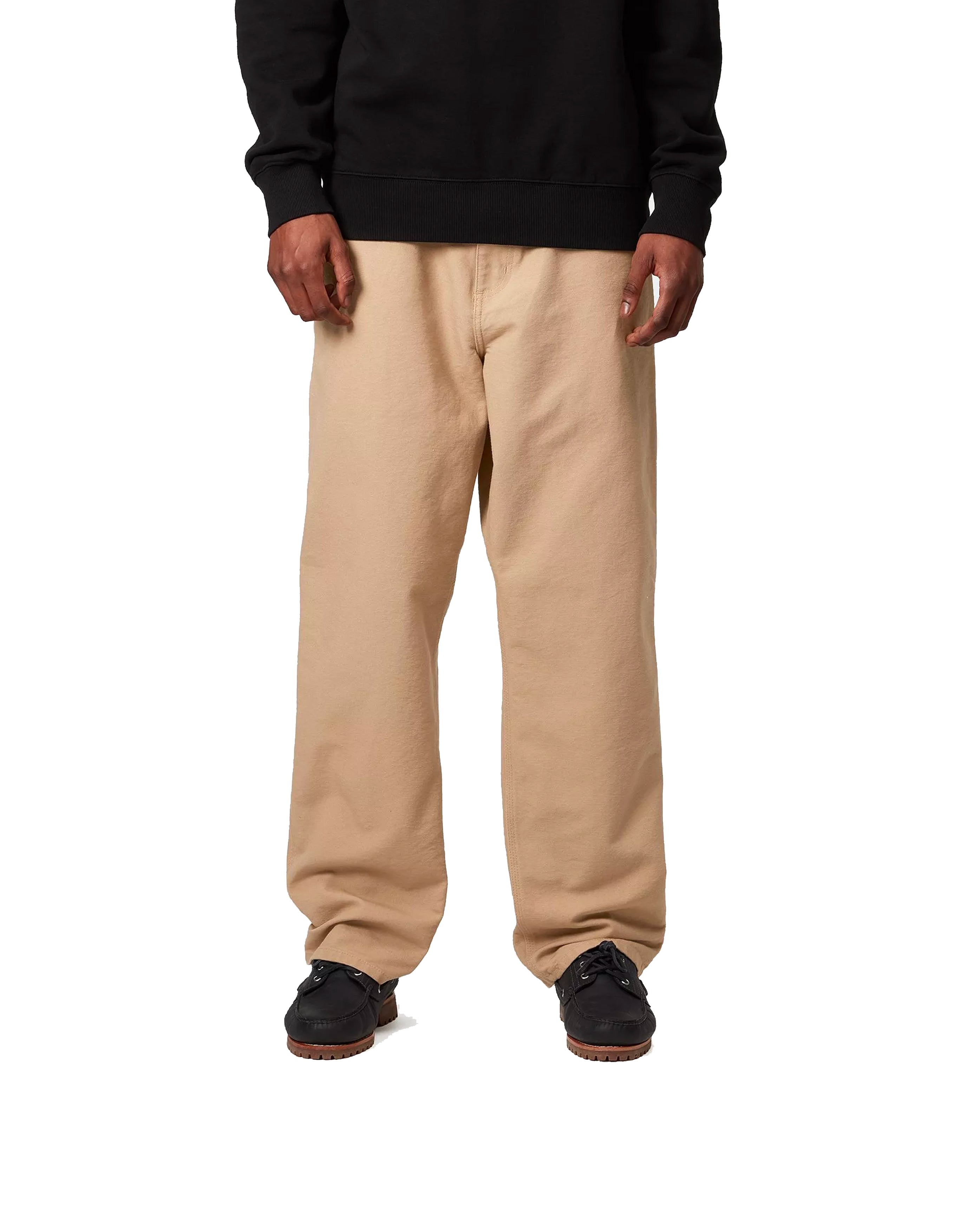 Carhartt WIP-Single Knee Pant Dusty H Brown Chalk Wash-Starcowparis