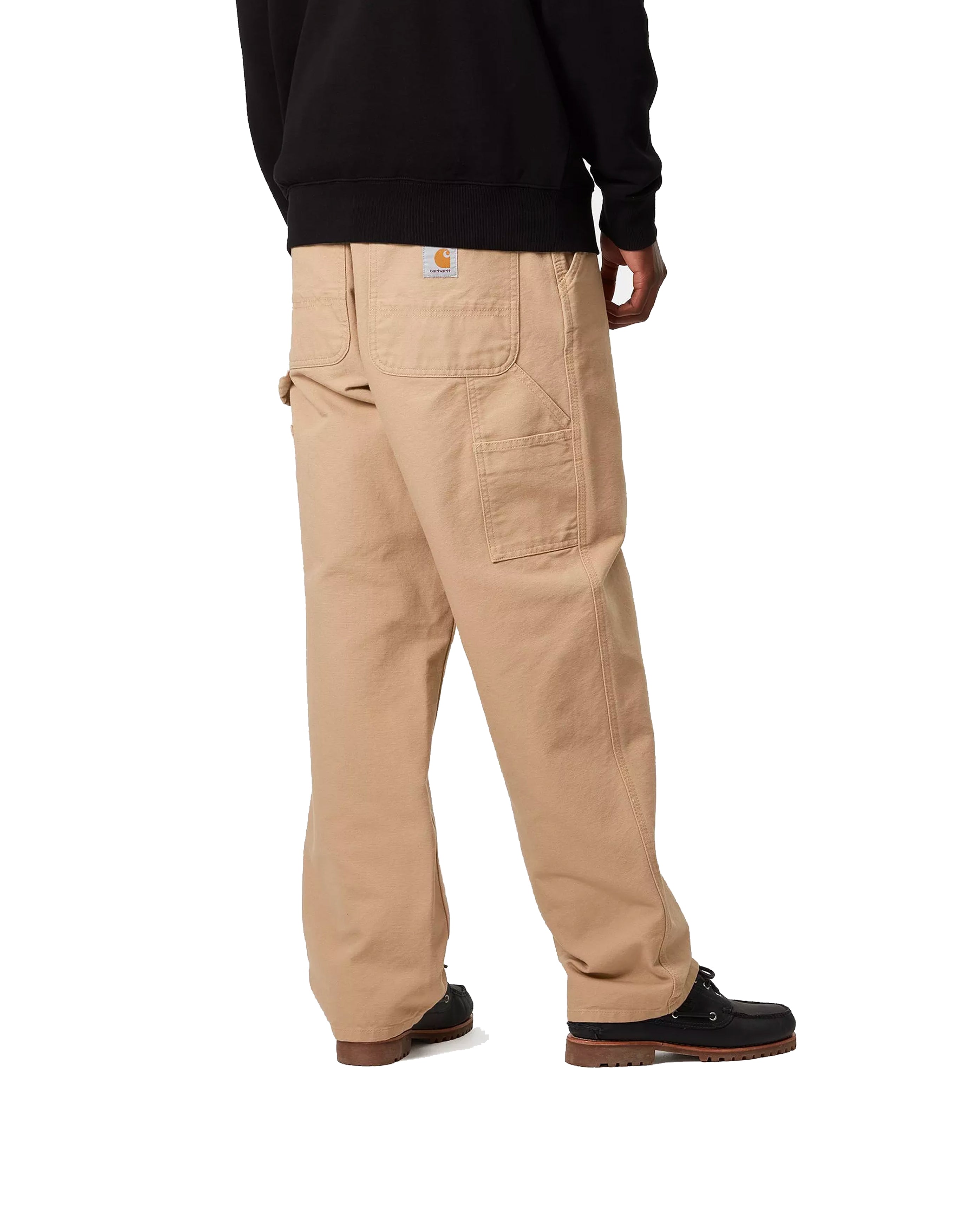 Carhartt WIP-Single Knee Pant Dusty H Brown Chalk Wash-Starcowparis