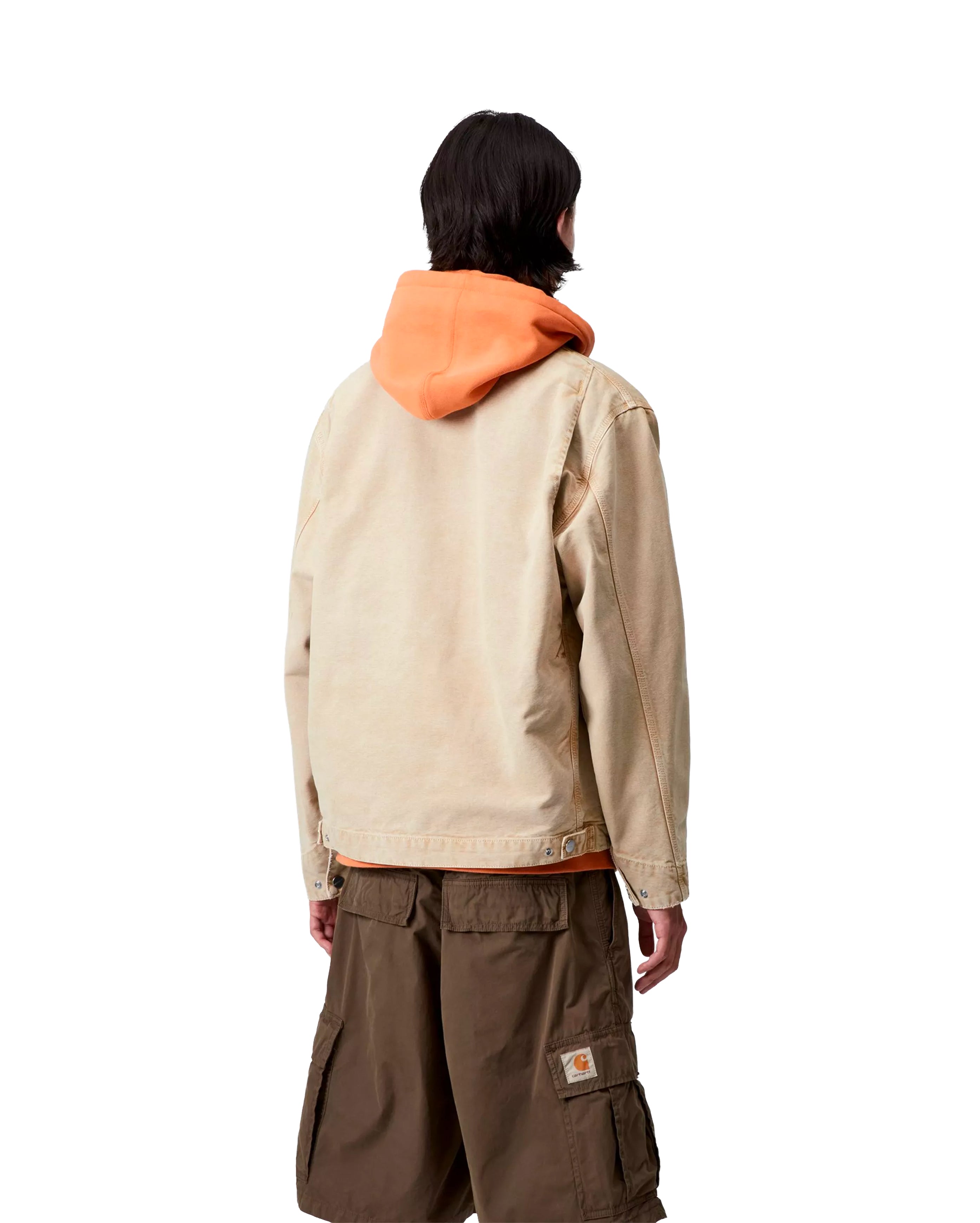 Carhartt WIP-OG Detroit Jacket Dusty H Brown Chalk Wash-Starcowparis