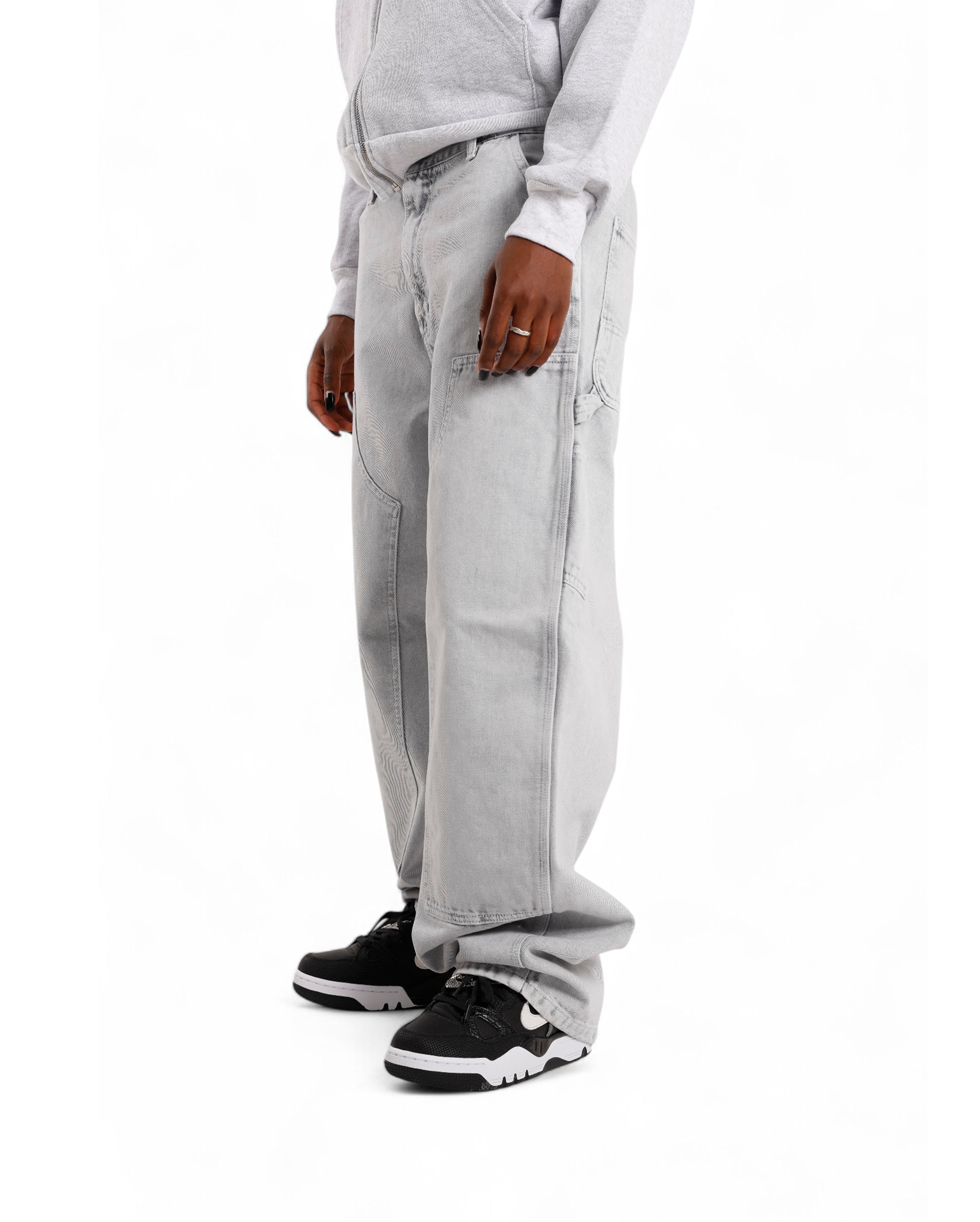 Carhartt WIP-W' Brandon Double Knee Pant Black chalk wash-Starcowparis