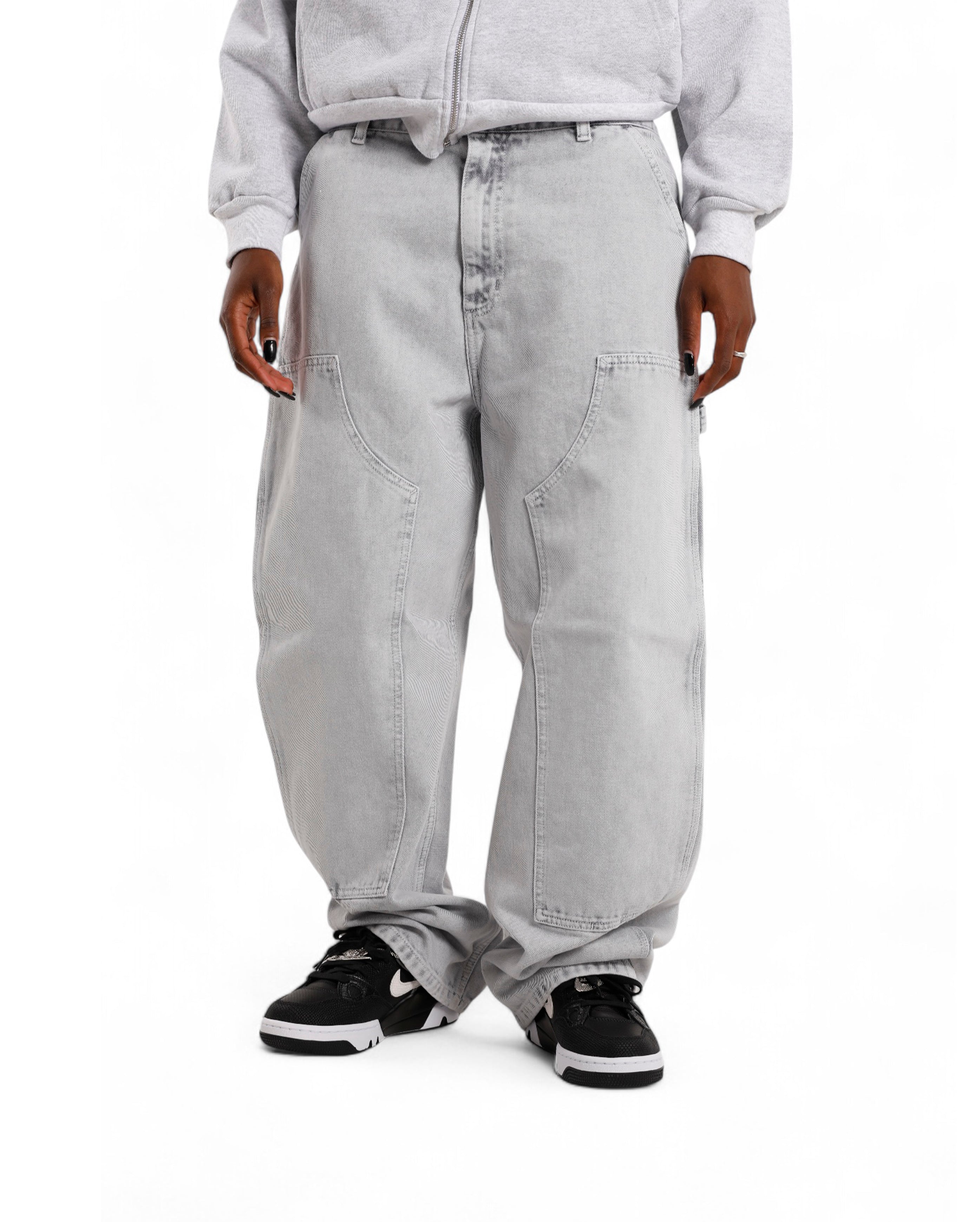 Carhartt WIP-W' Brandon Double Knee Pant Black chalk wash-Starcowparis