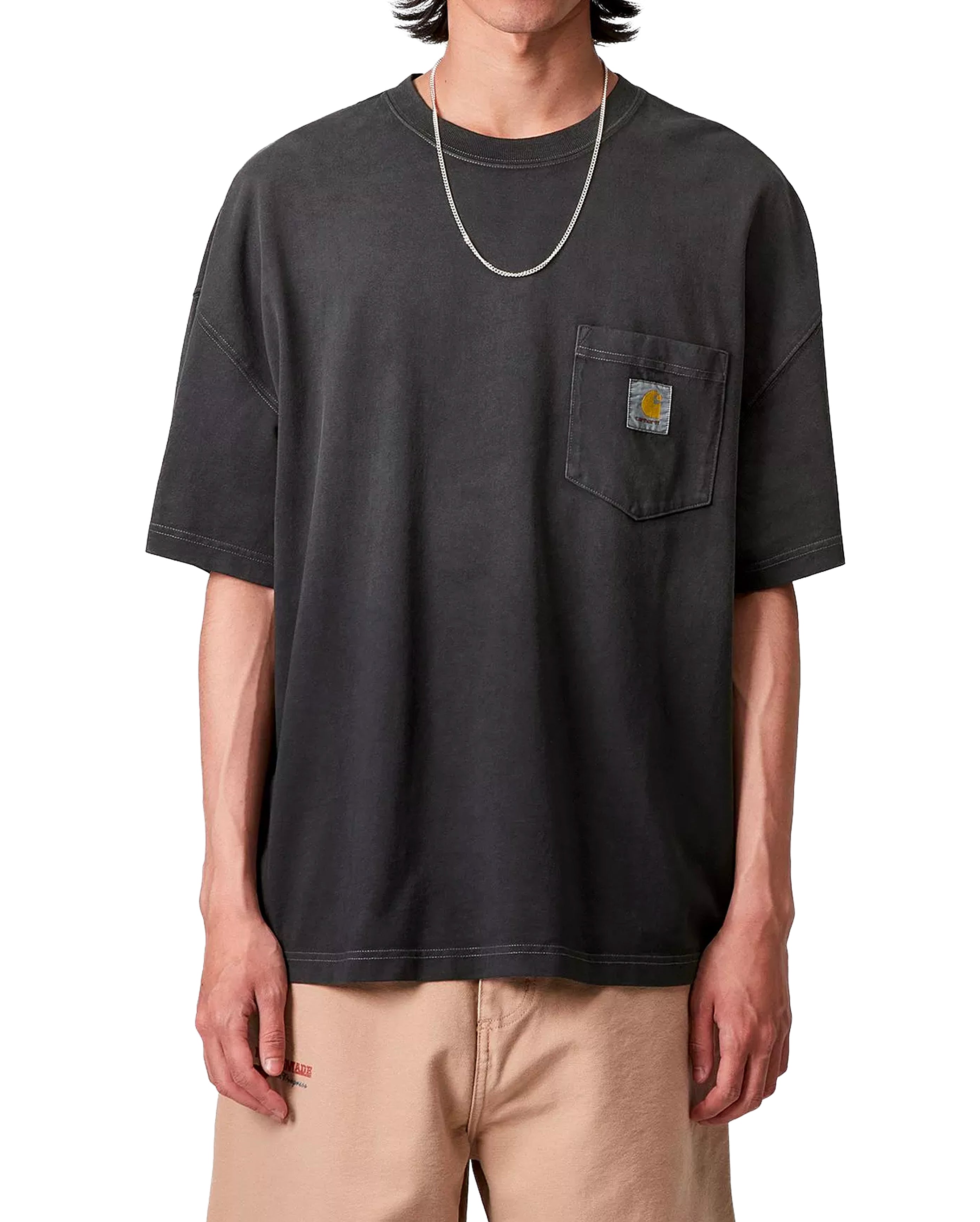 Tee Shirt Hudson Pocket Black Chalk Wash - Starcowparis - 4