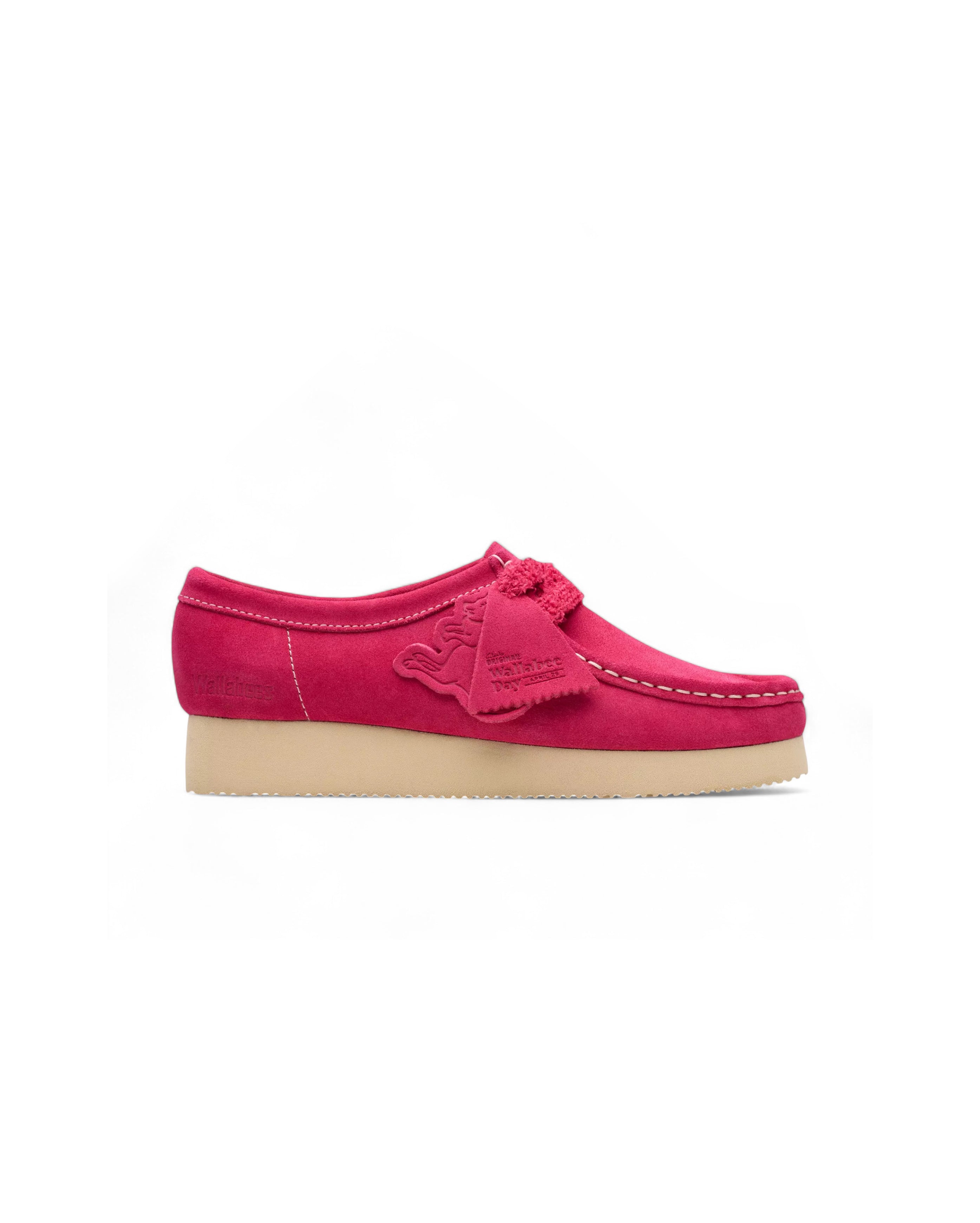 Clarks-W Wallabee 2604 Bright Pink Suede-Starcowparis - Starcowparis - 1