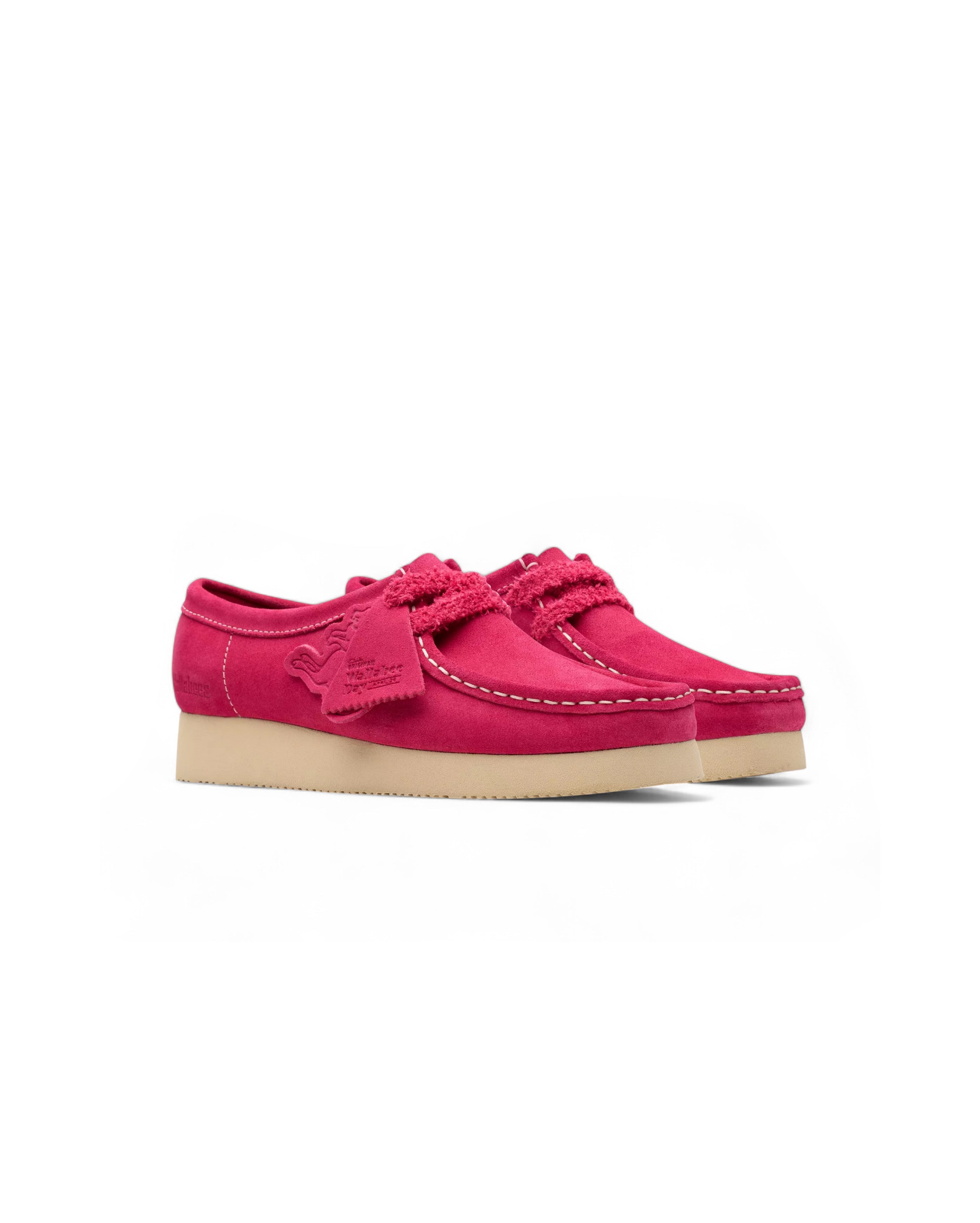 Clarks-W Wallabee 2604 Bright Pink Suede-Starcowparis - Starcowparis - 2
