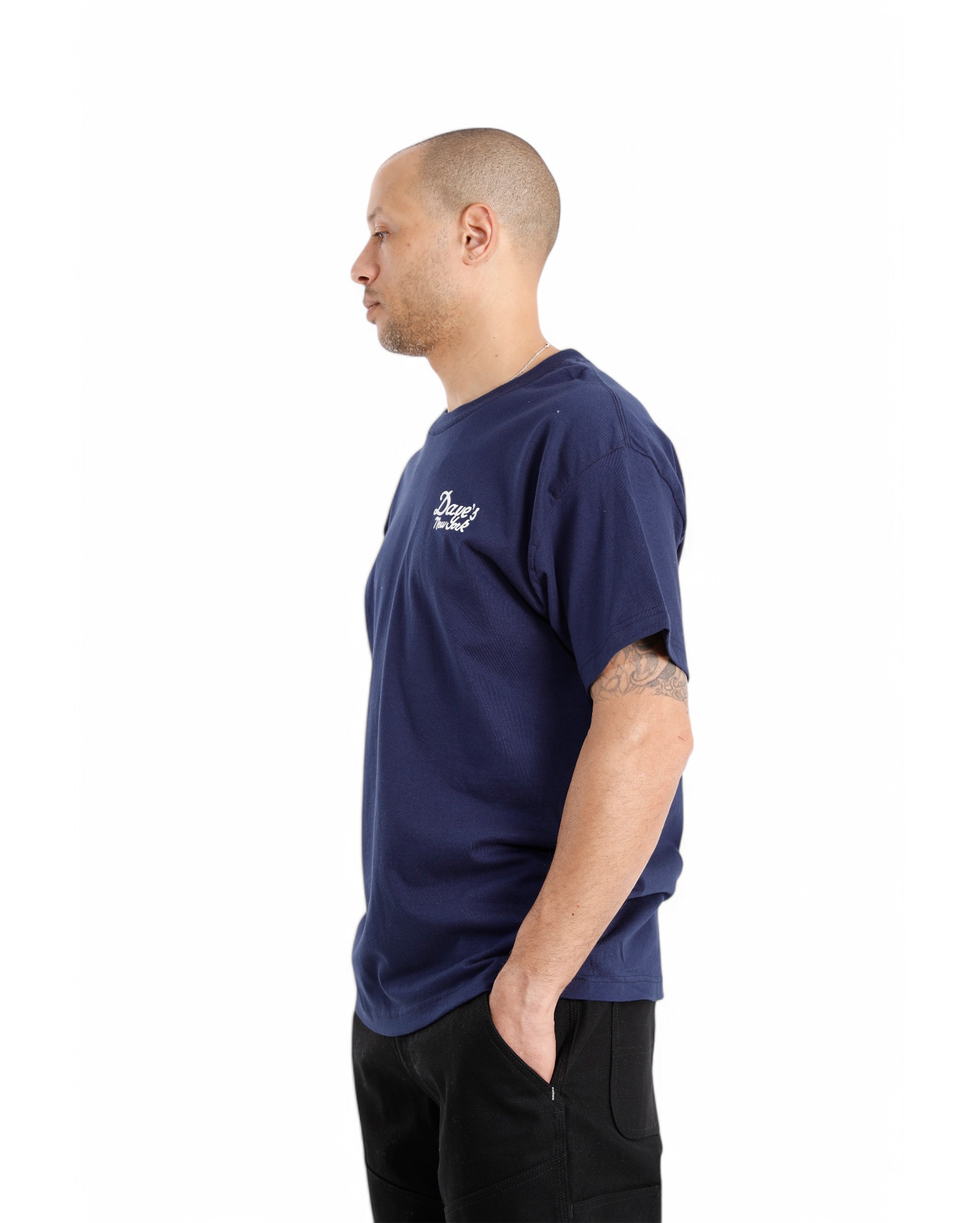 Dave's New York-Vintage Logo Short Sleeve Tee Navy-Starcowparis - Starcowparis - 2