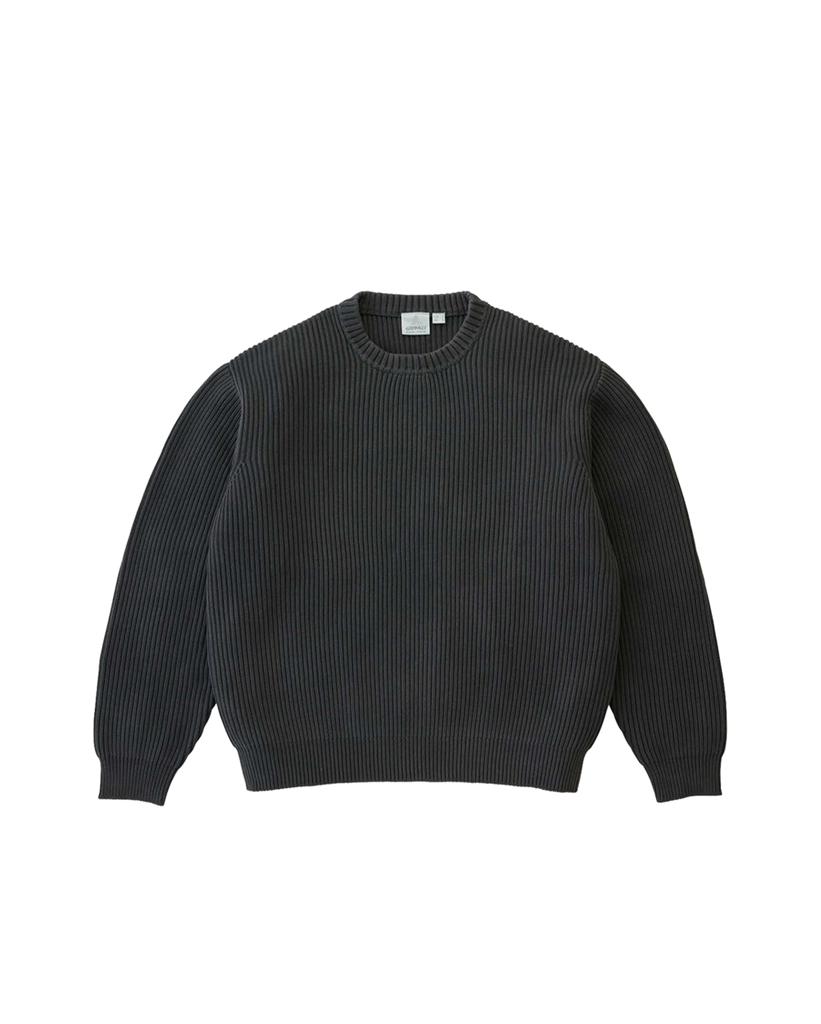 Cotton Knit Sweater Grey - Starcowparis - 1