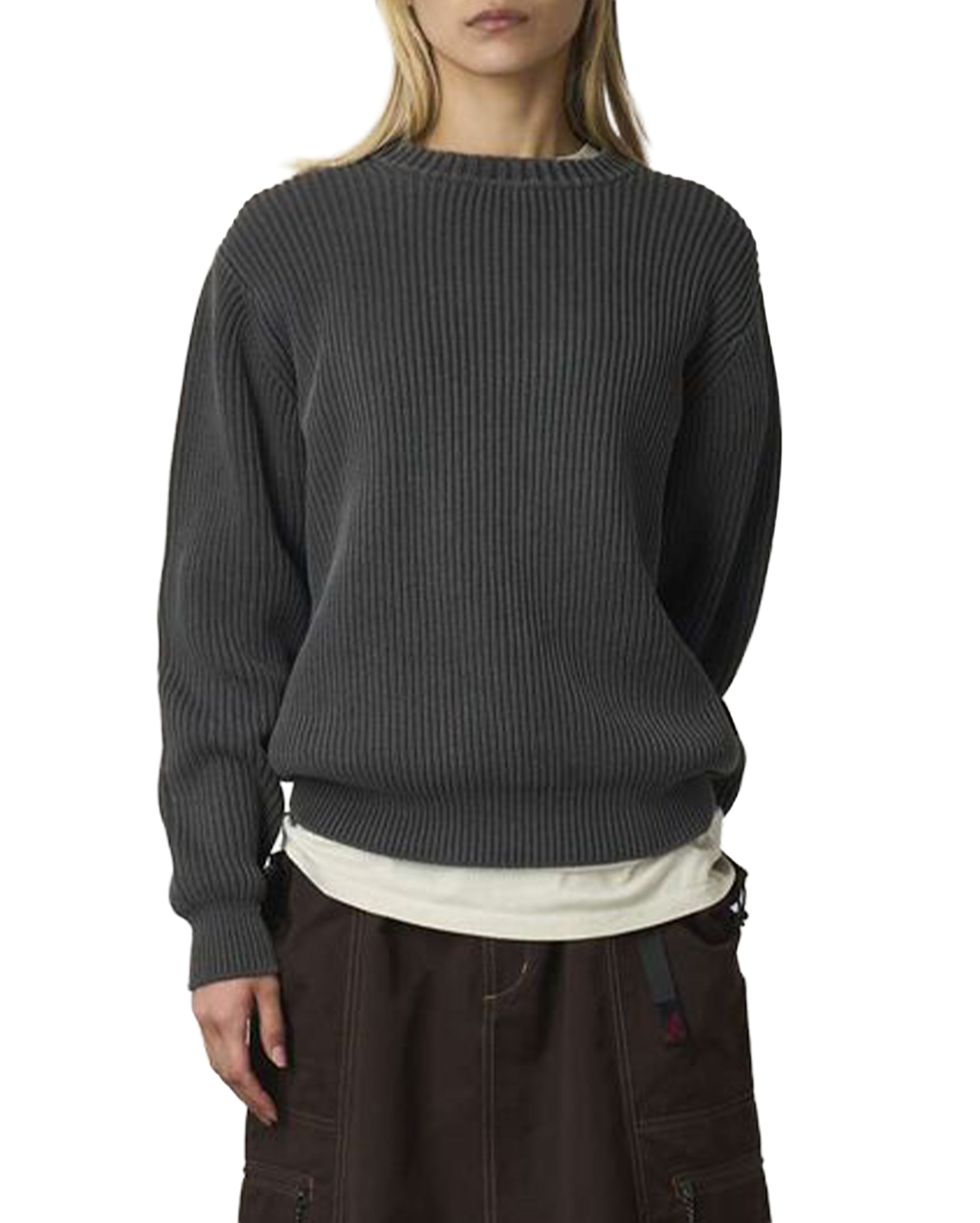 Cotton Knit Sweater Grey - Starcowparis - 2