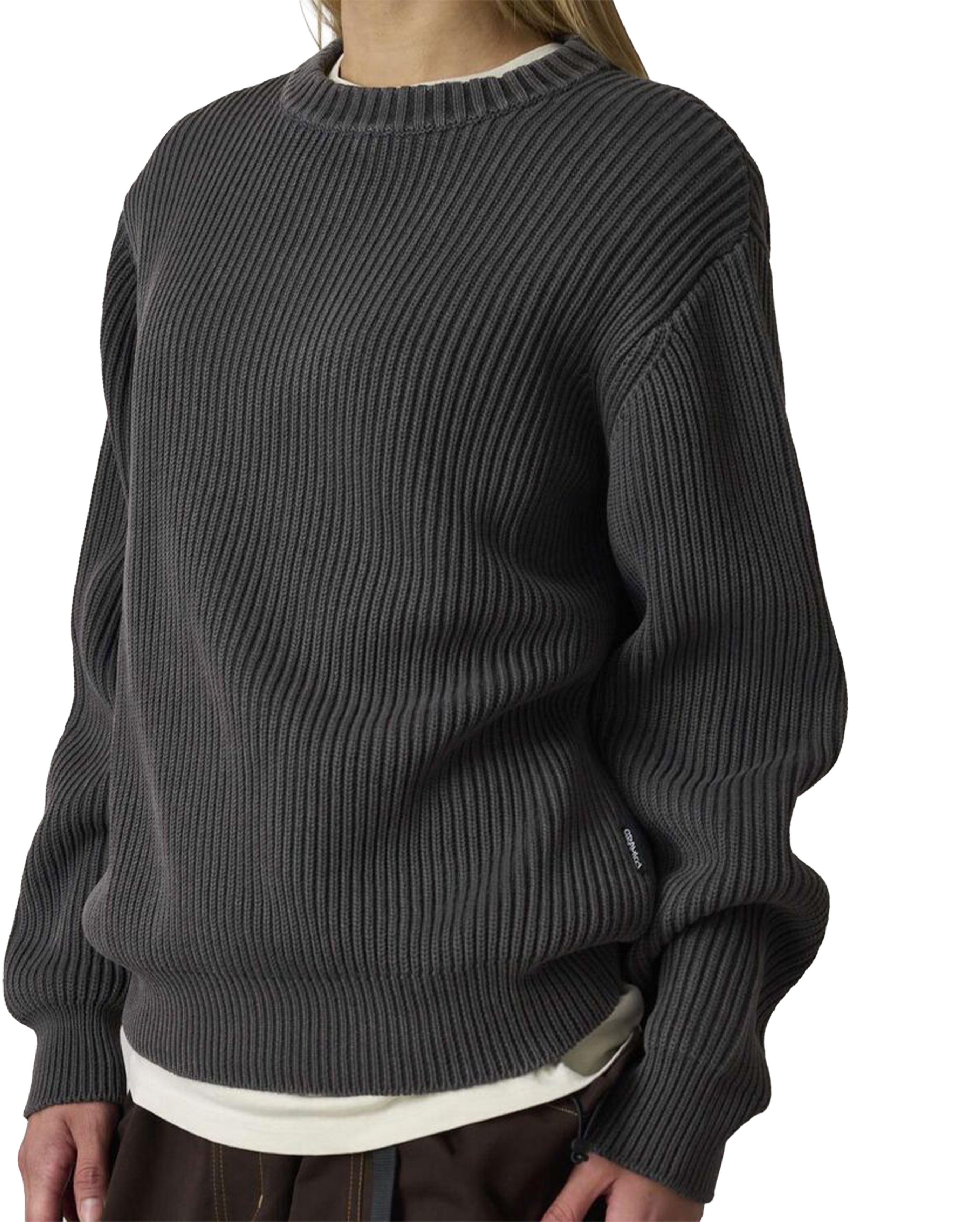 Cotton Knit Sweater Grey - Starcowparis - 3