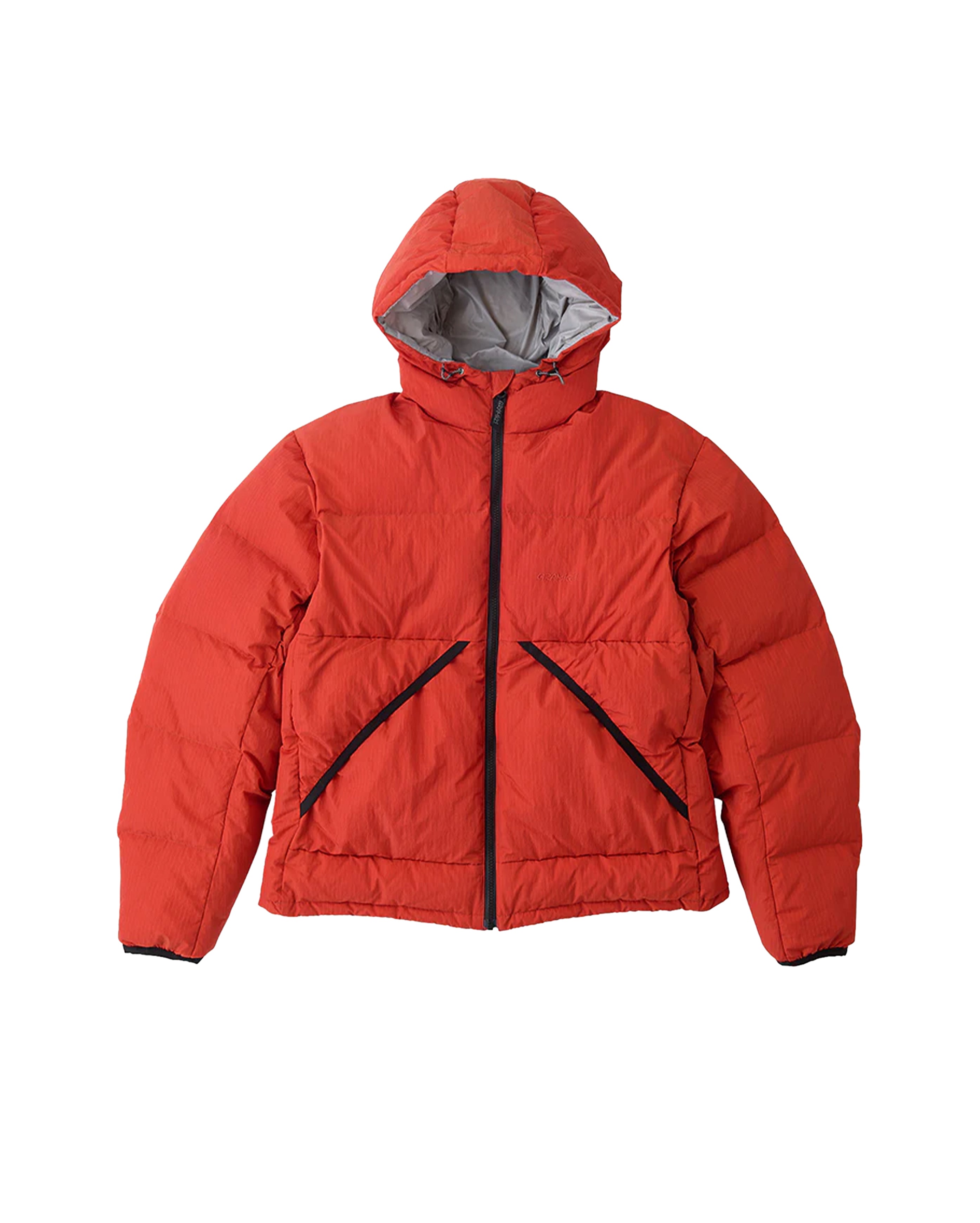 Down Puffer Hooded Jacket Burnt Red