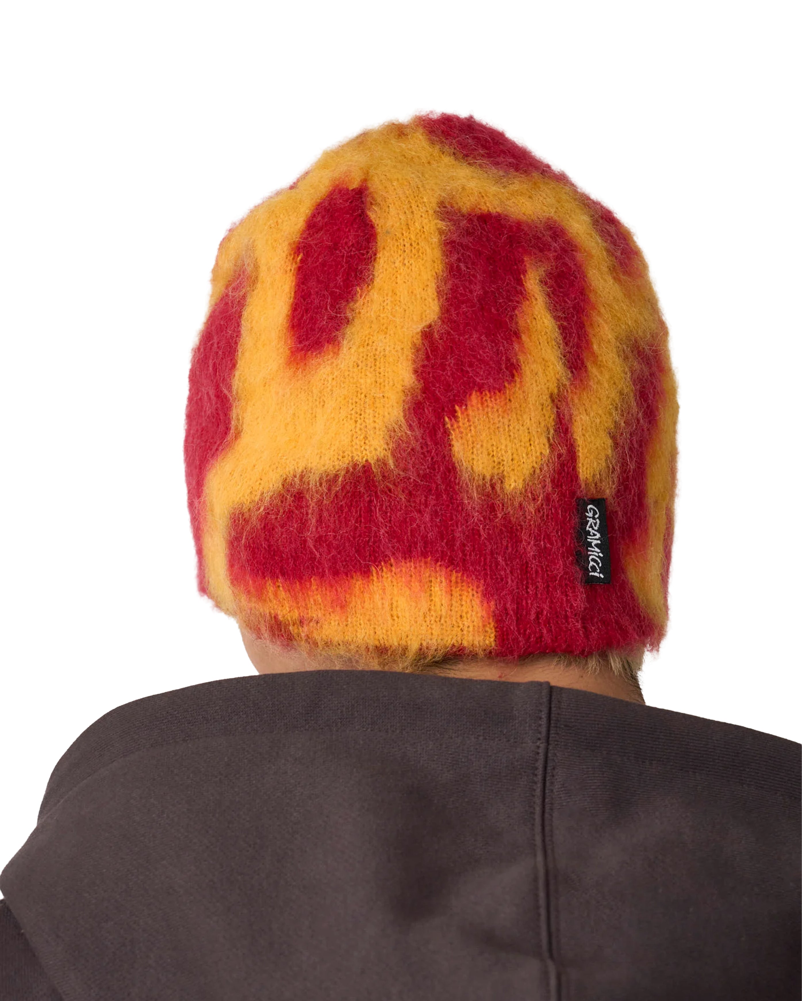 Mohair Burly Runningman Beanie Burnt Orange - Starcowparis - 2