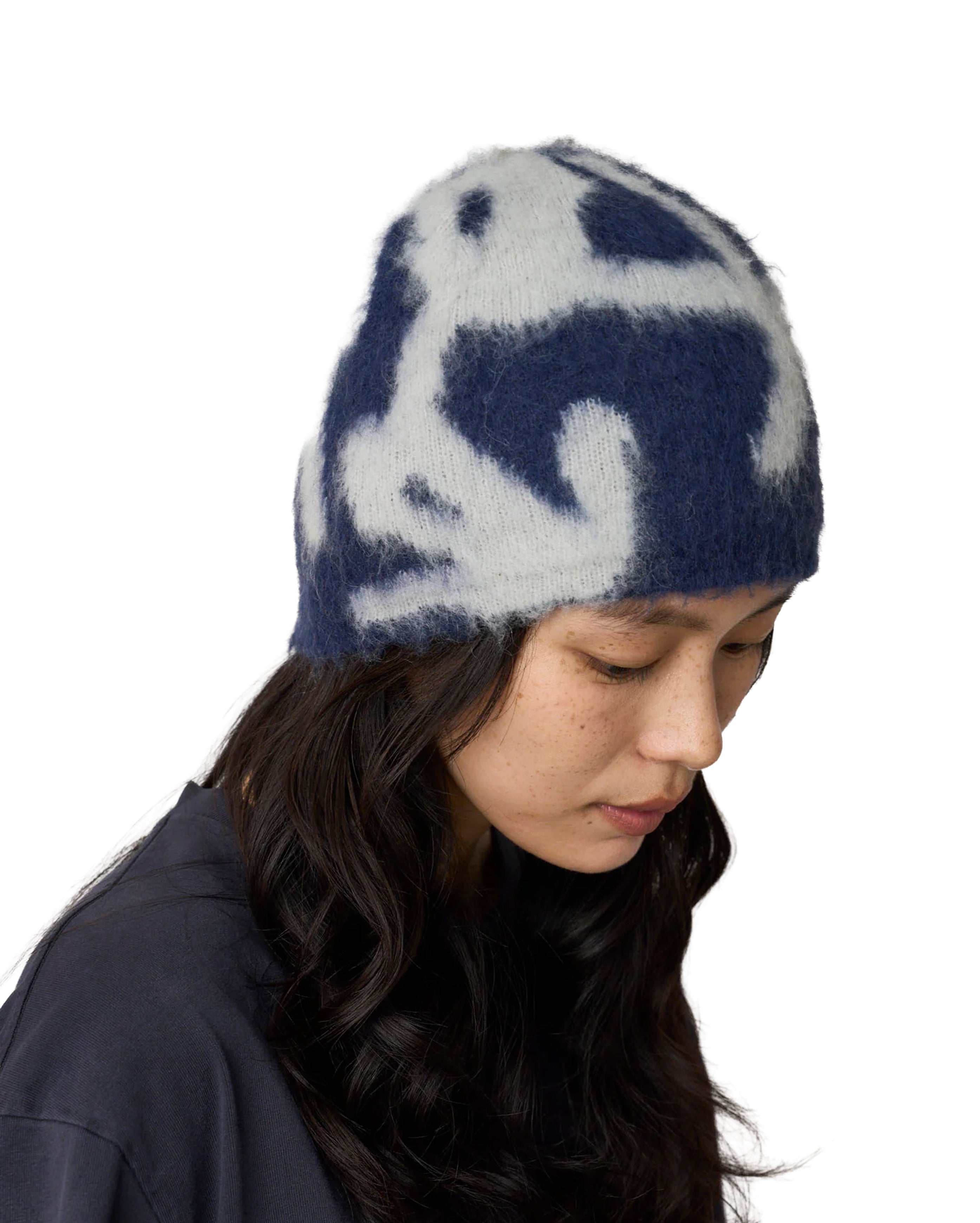 Mohair Burly Runningman Beanie Midnight - Starcowparis - 2