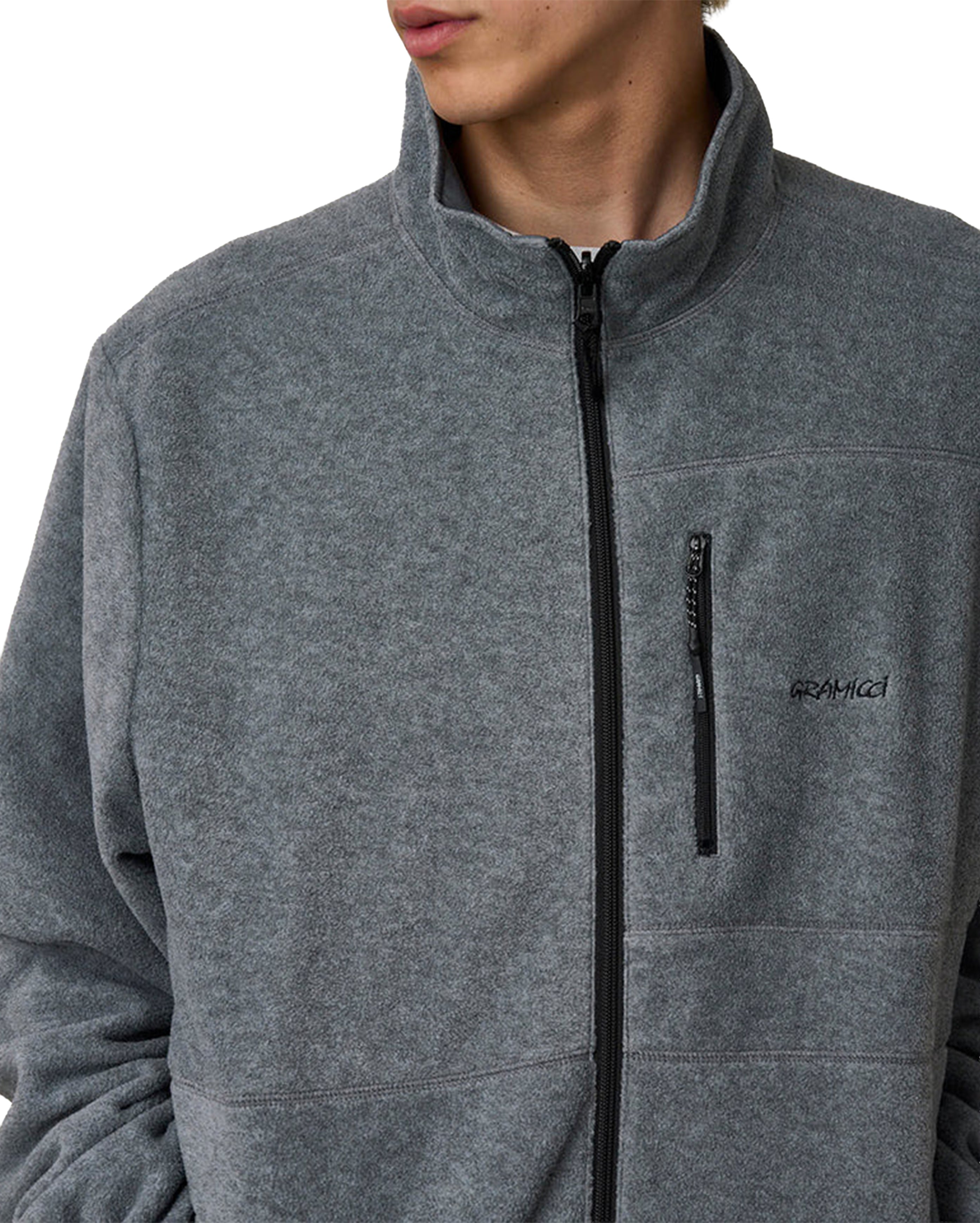 Thermal Fleece Reversible Jacket Heather Grey