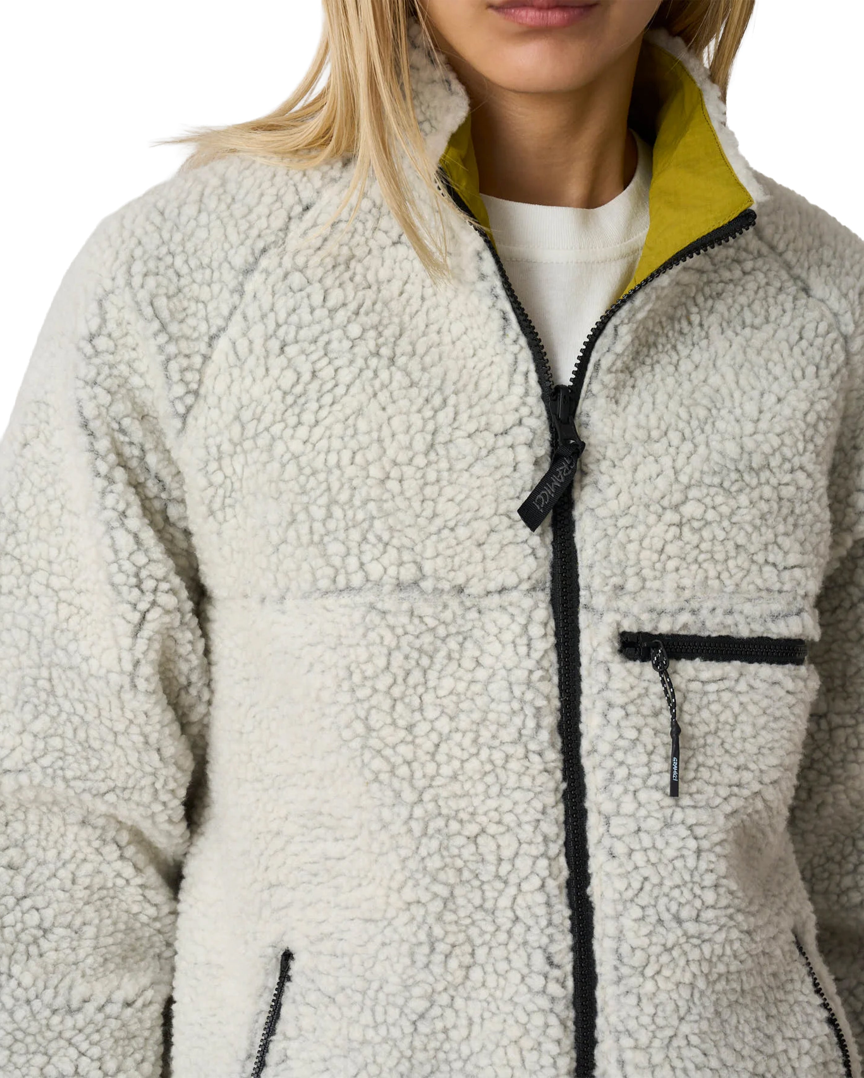 Thermal Fleece Reversible Jacket Natural Chartreuse - Starcowparis - 4