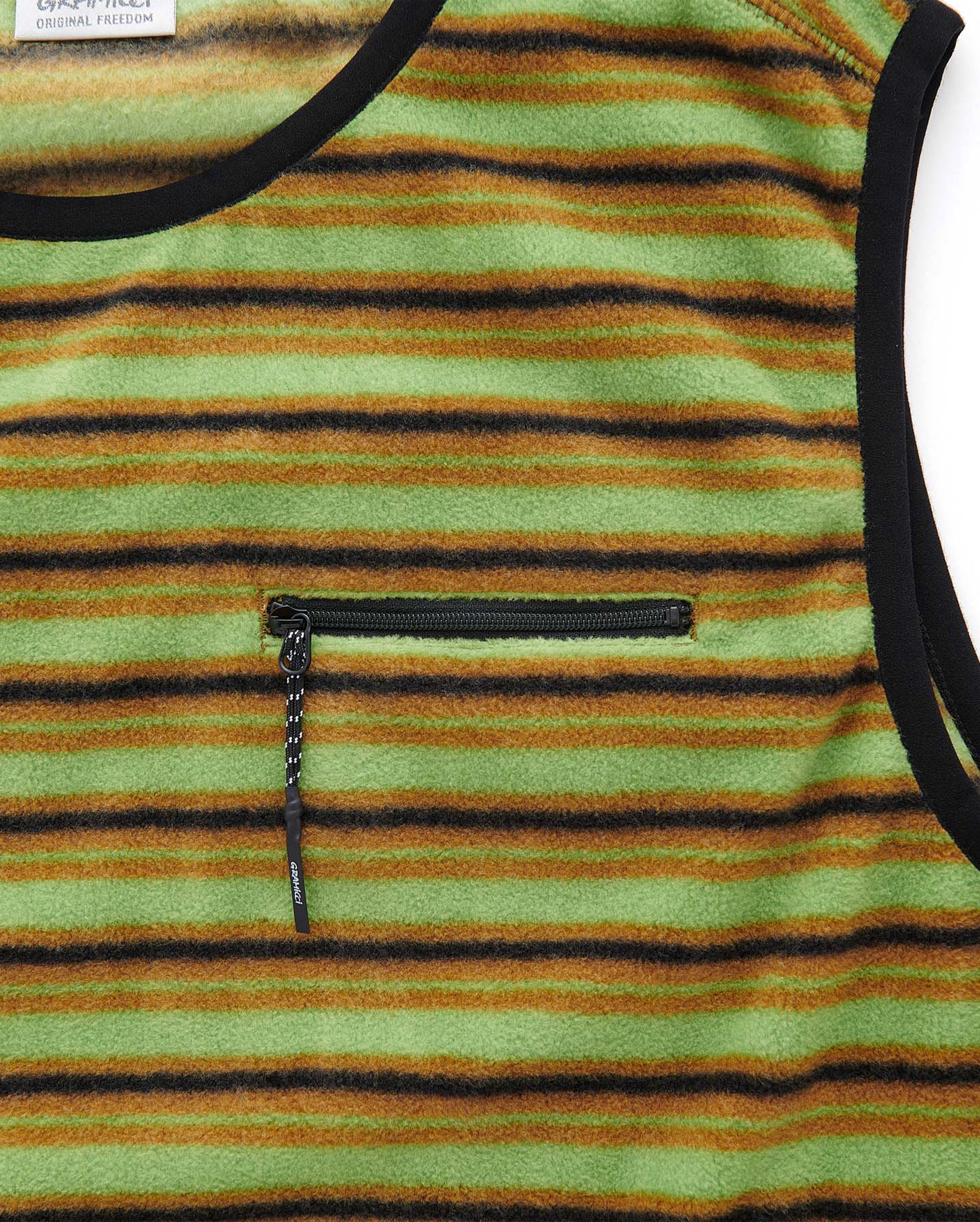 Thermal Fleece W'S Pullover Chartreuse Stripe