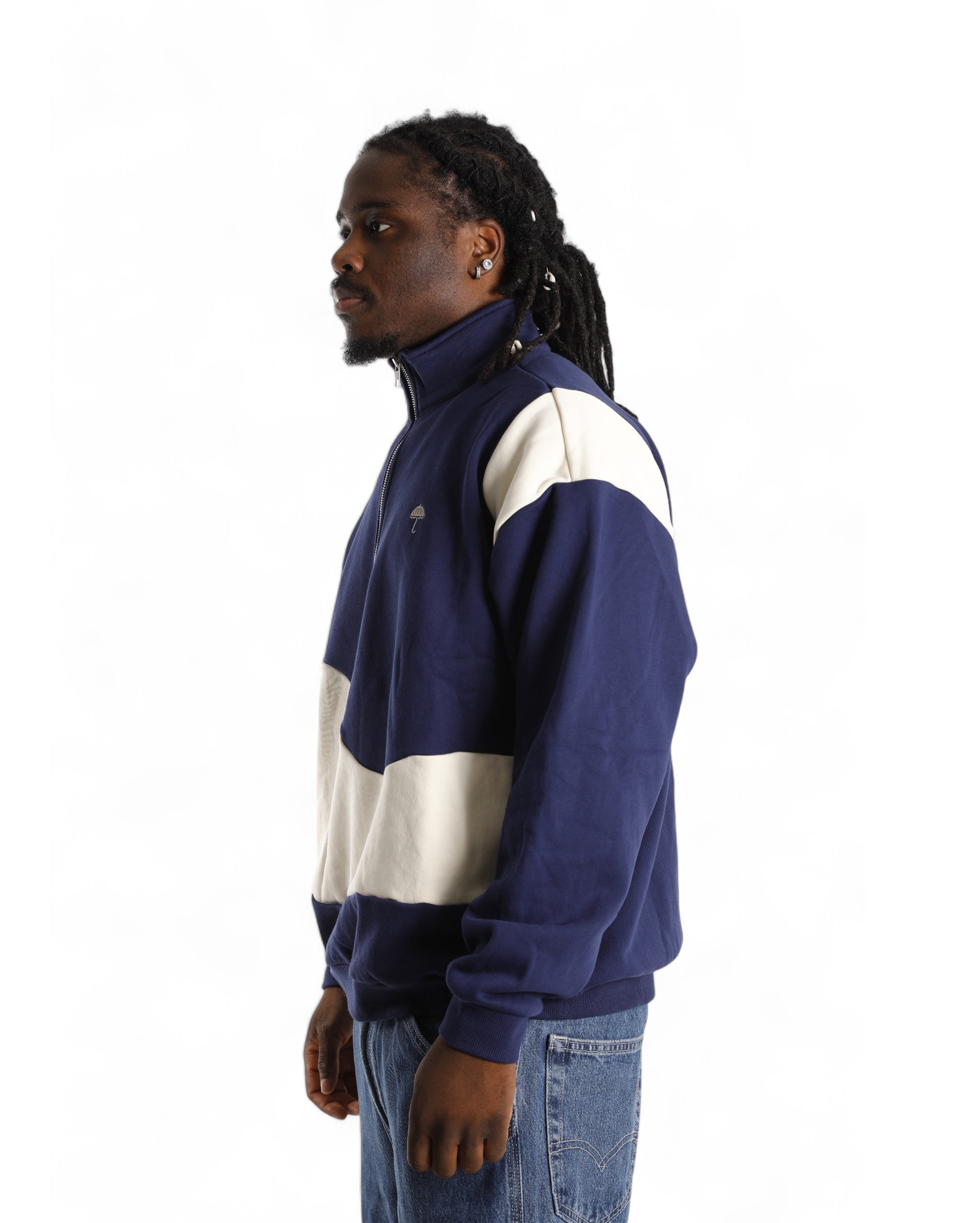 Hélas-Forma Quarter Zip Navy Beige-Starcowparis