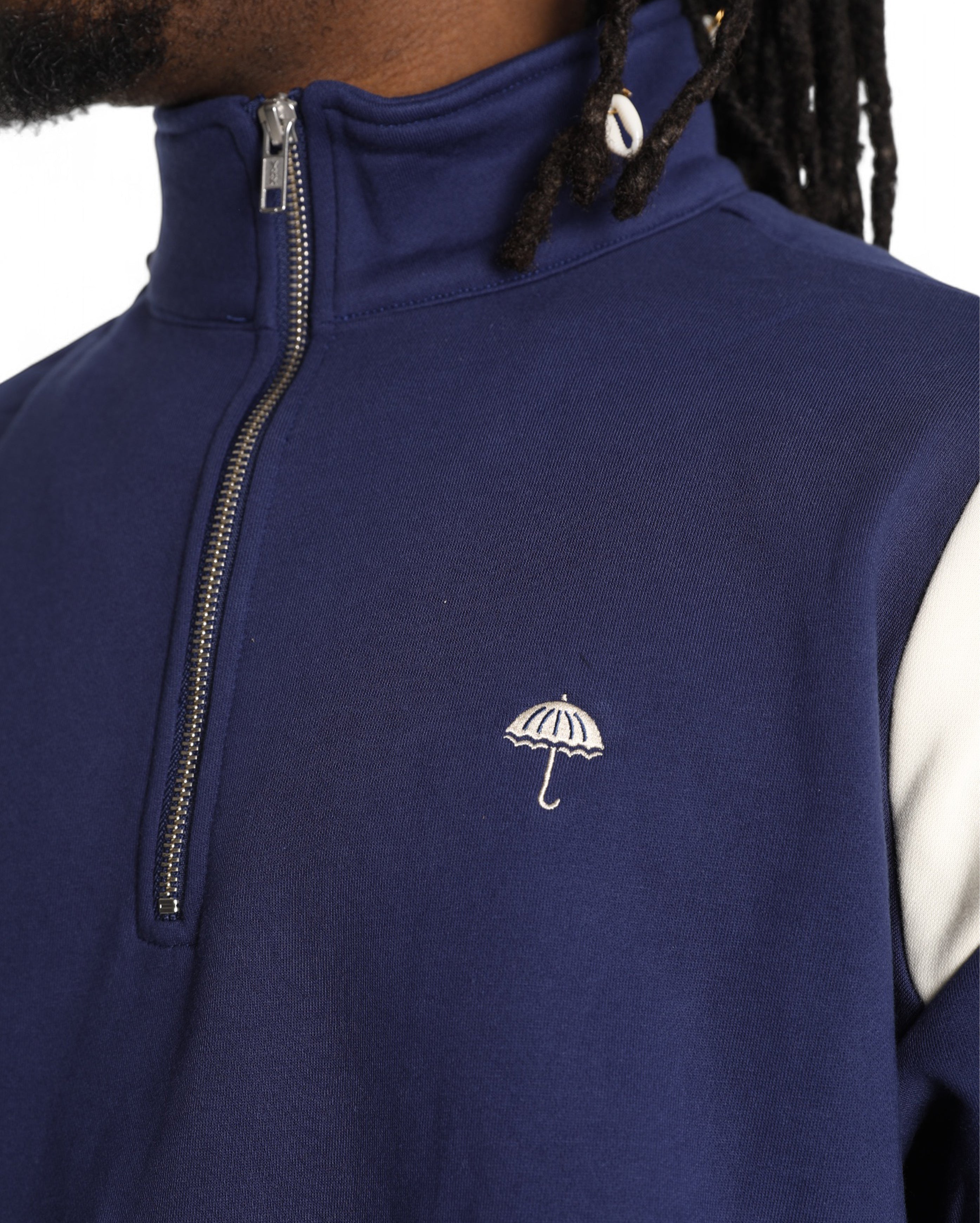 Hélas-Forma Quarter Zip Navy Beige-Starcowparis
