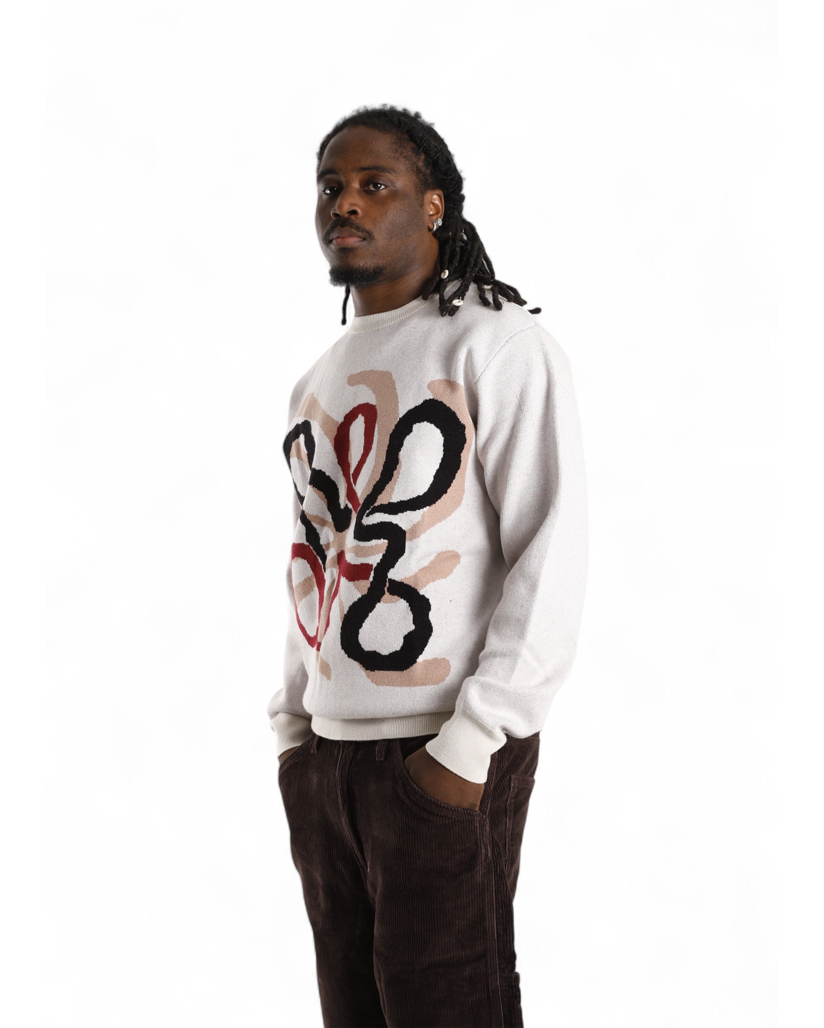 Hélas-Spirit Crewneck Knit Off White-Starcowparis