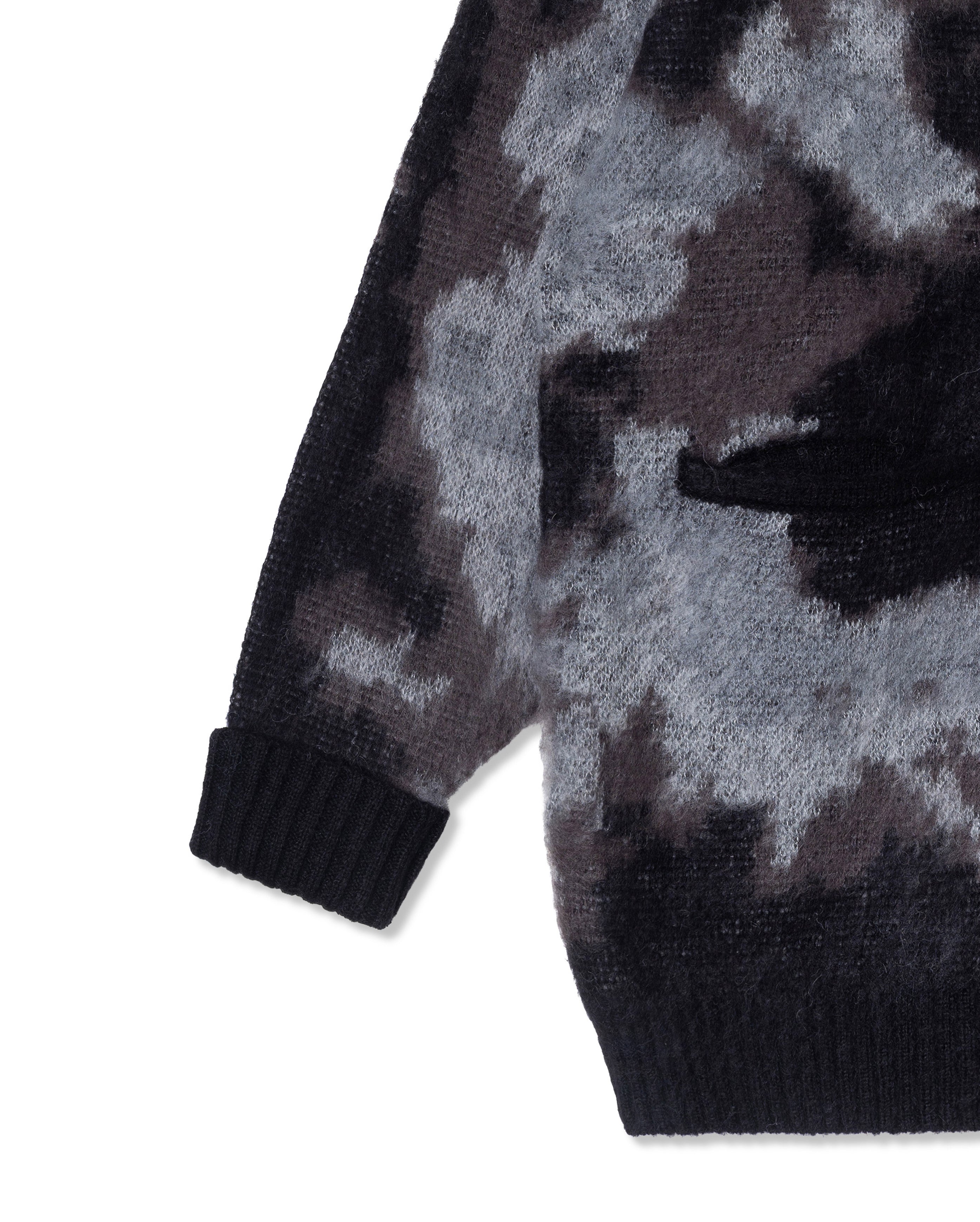 Blurry Jaquard Cardigan Black