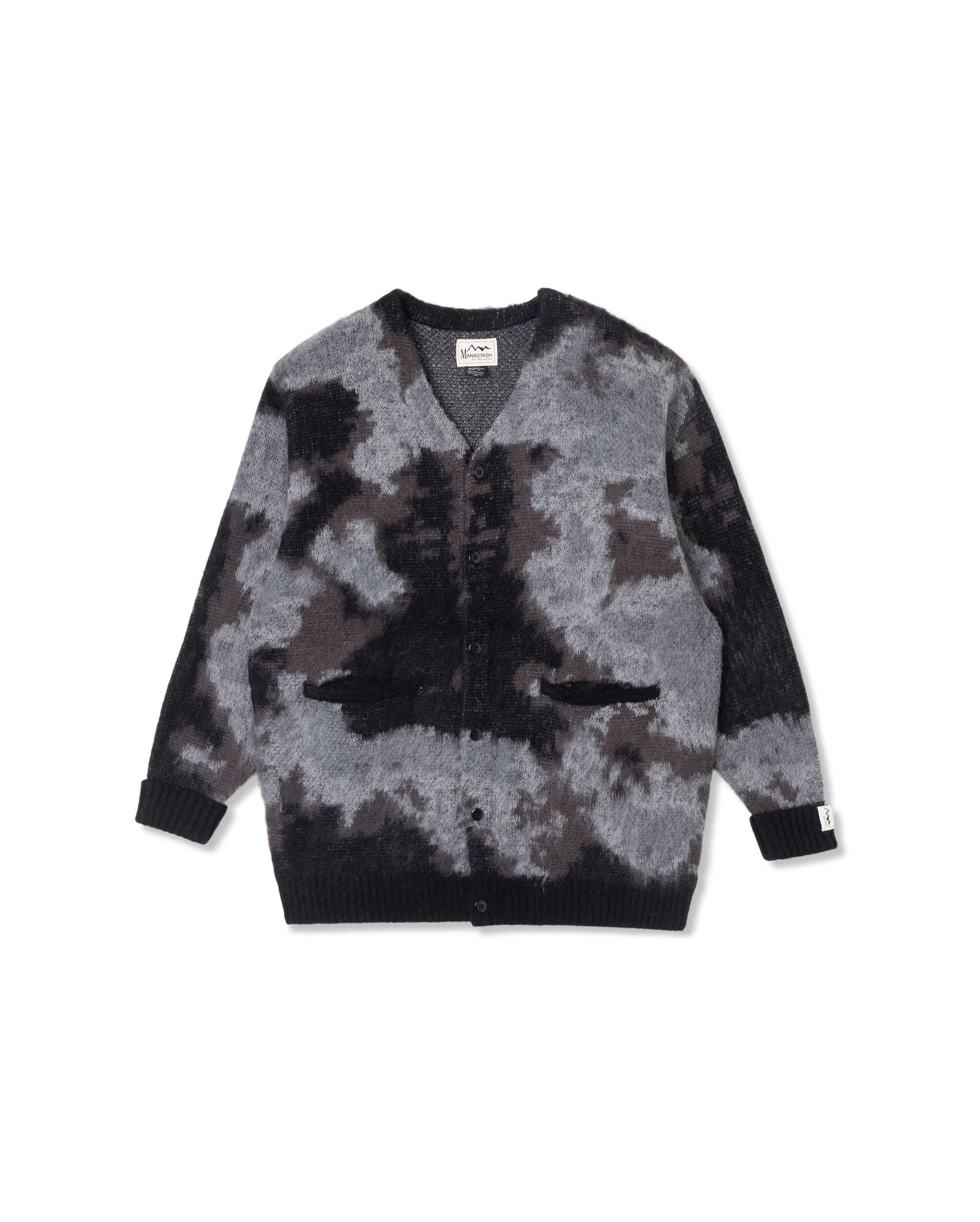 Blurry Jaquard Cardigan Black