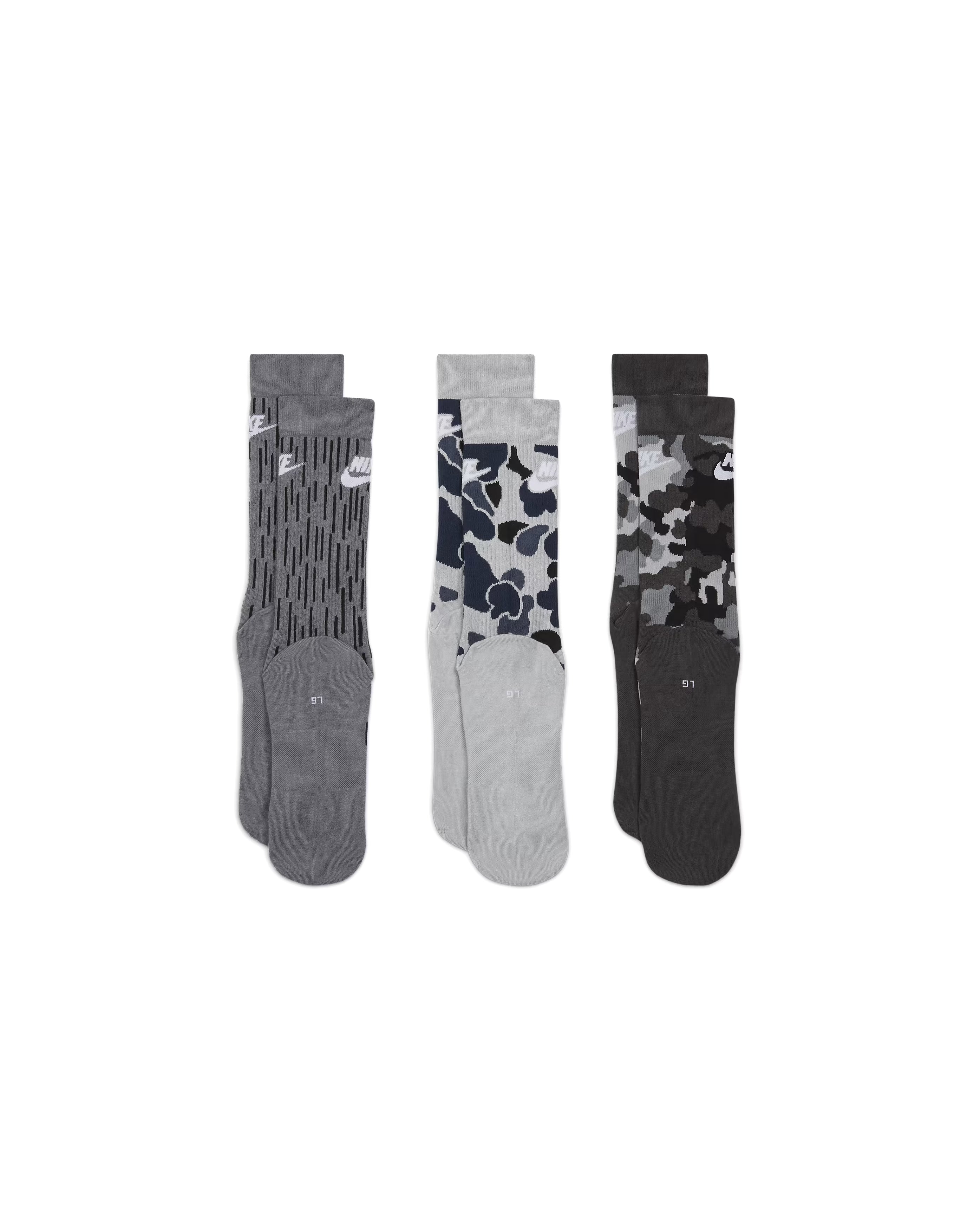 Everyday Essential Crew Socks Multi Color Grey - Starcowparis - 1