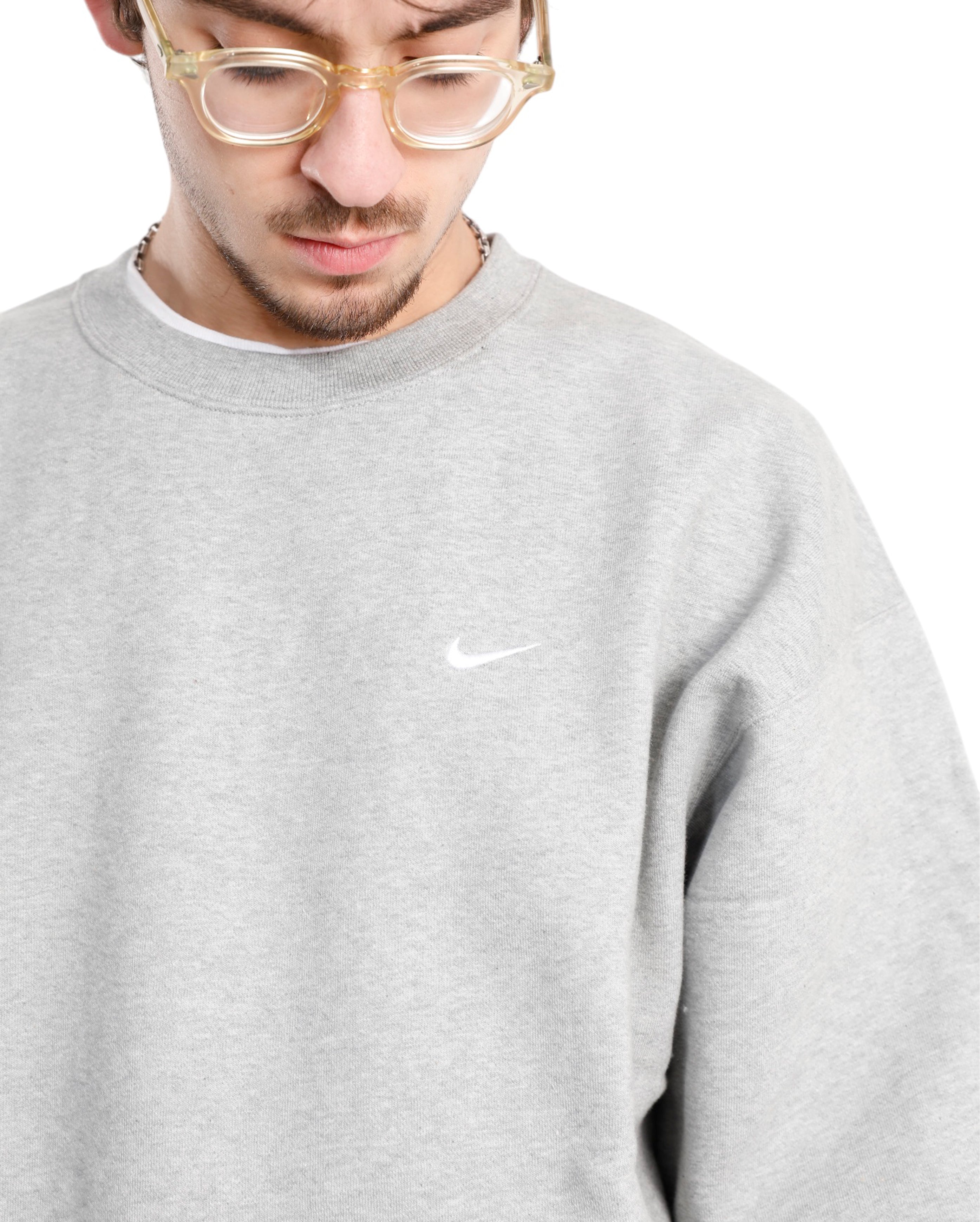 Solo Swoosh Crewneck Dark Grey Heather - Starcowparis
