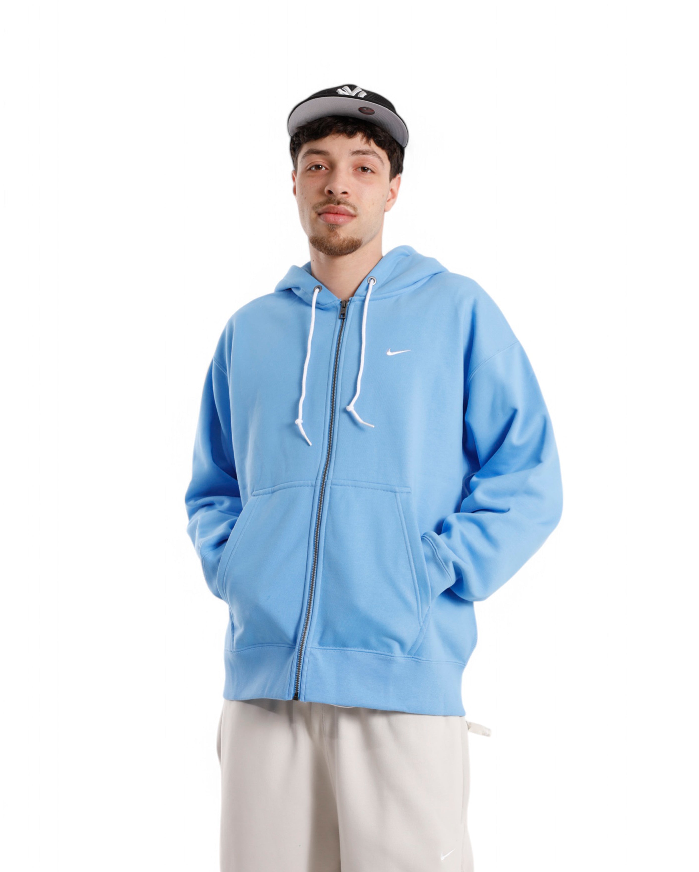 Nike-Solo Swoosh Hoodie Full-Zip University Blue-Starcowparis