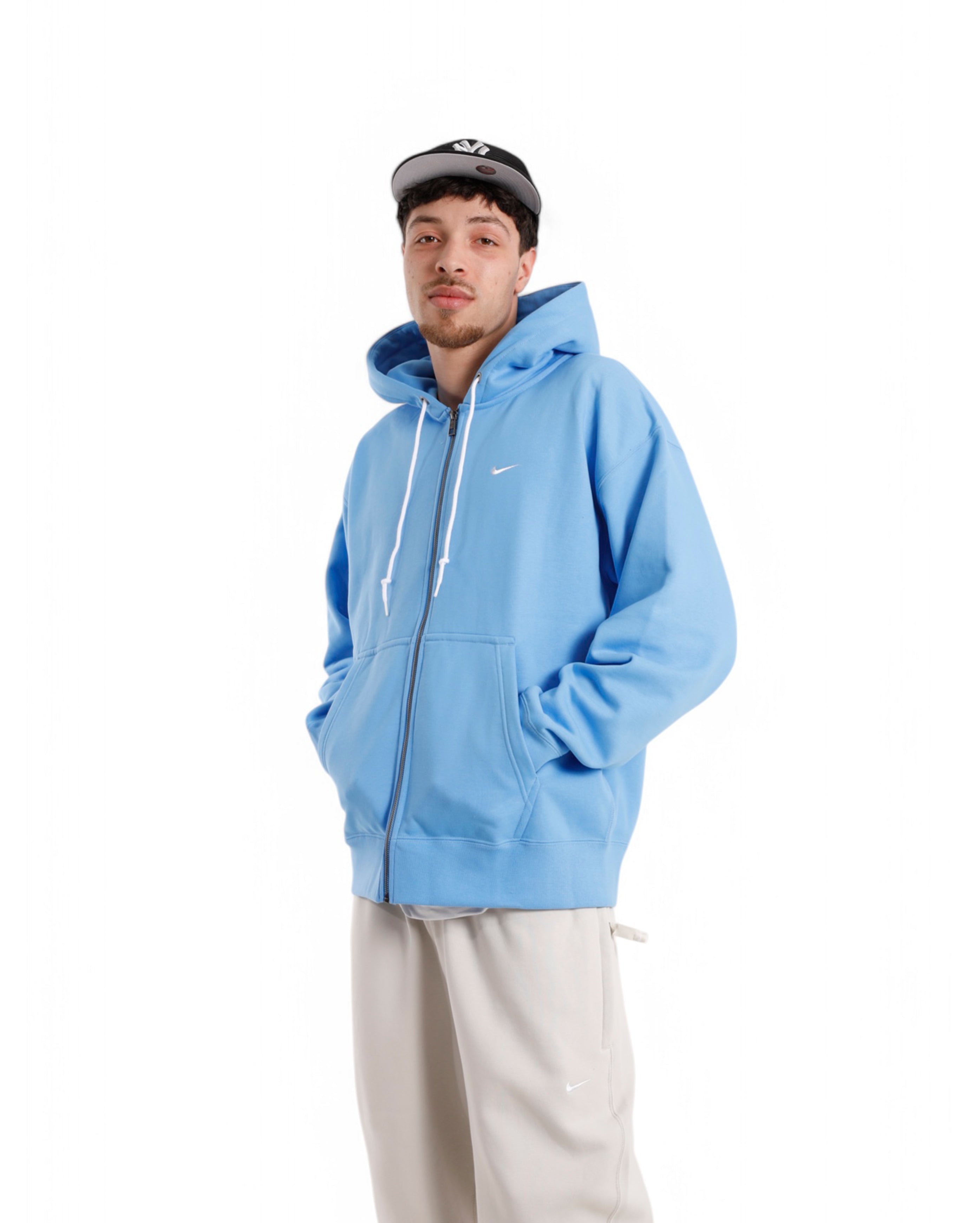 Nike-Solo Swoosh Hoodie Full-Zip University Blue-Starcowparis