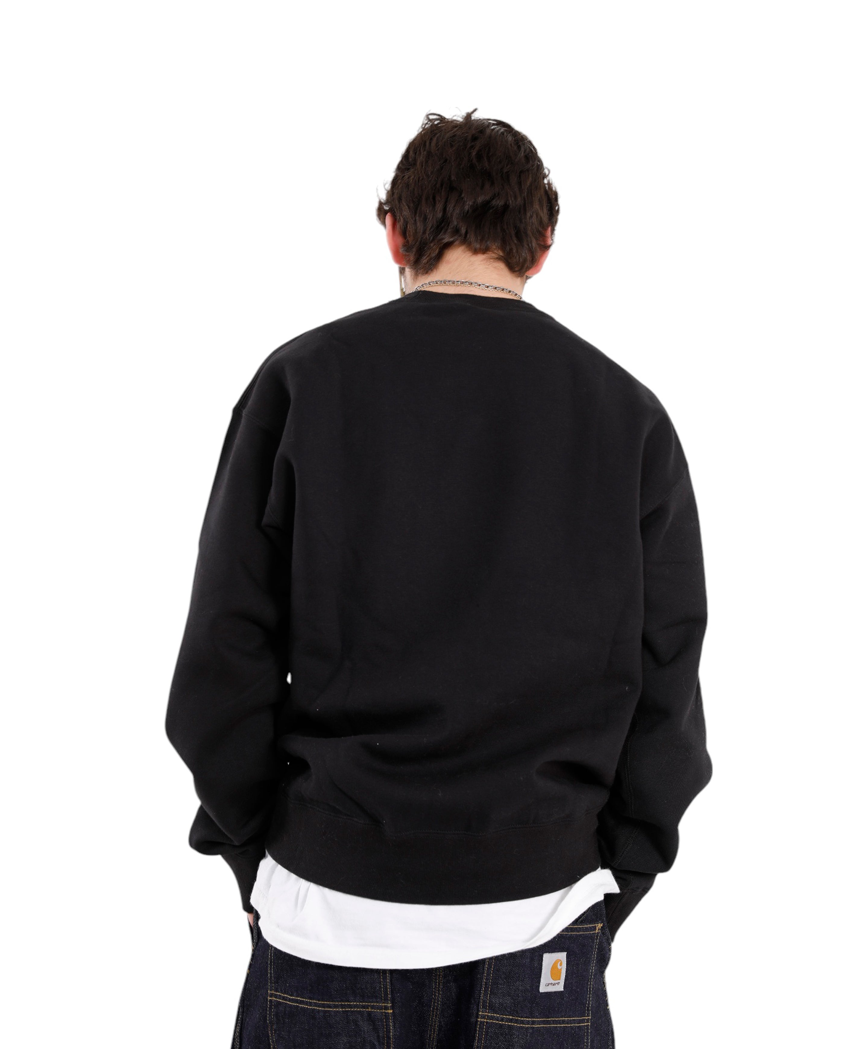 Solo Swoosh Crewneck Sweatshirt Black - Starcowparis - 3