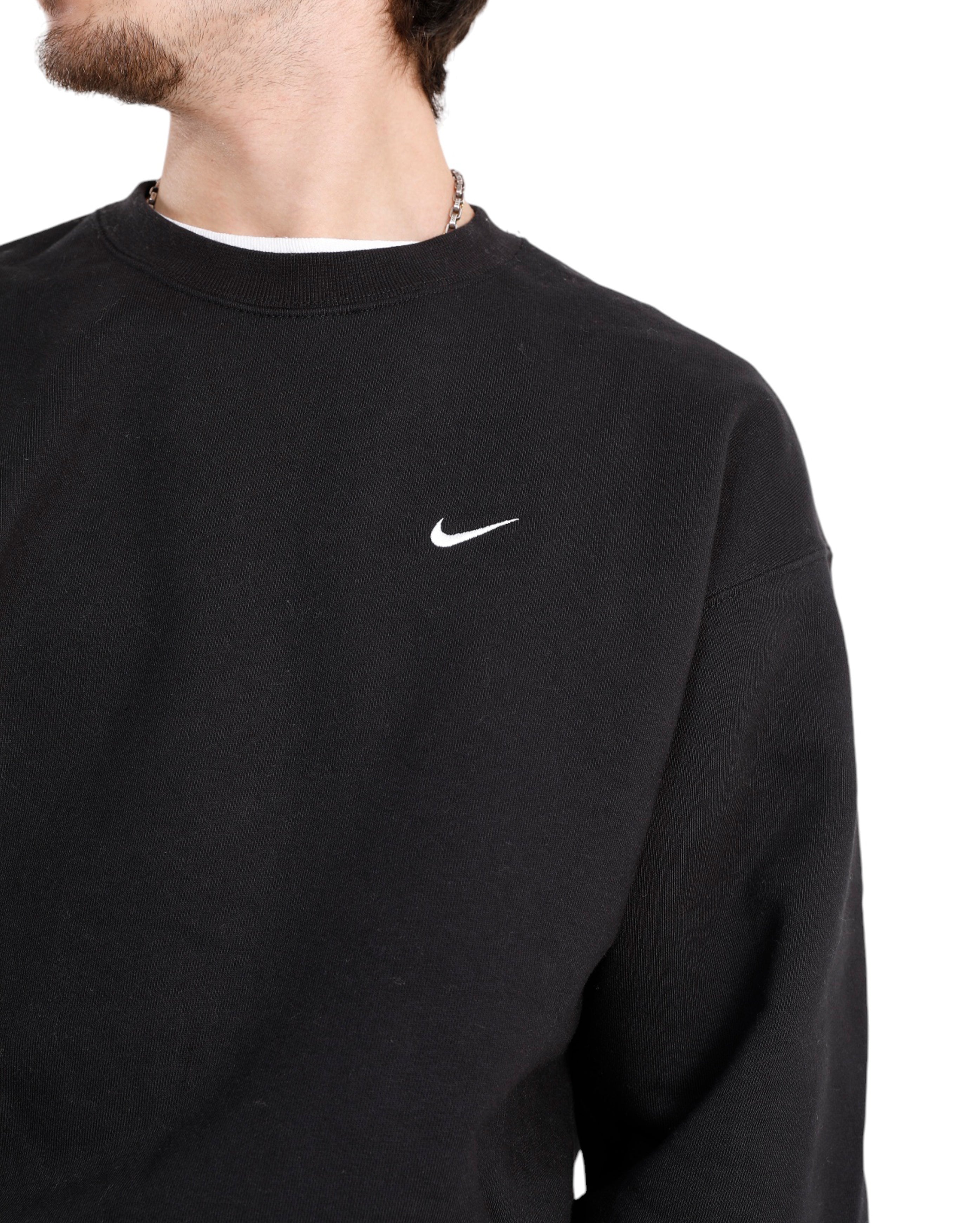 Solo Swoosh Crewneck Sweatshirt Black - Starcowparis - 4