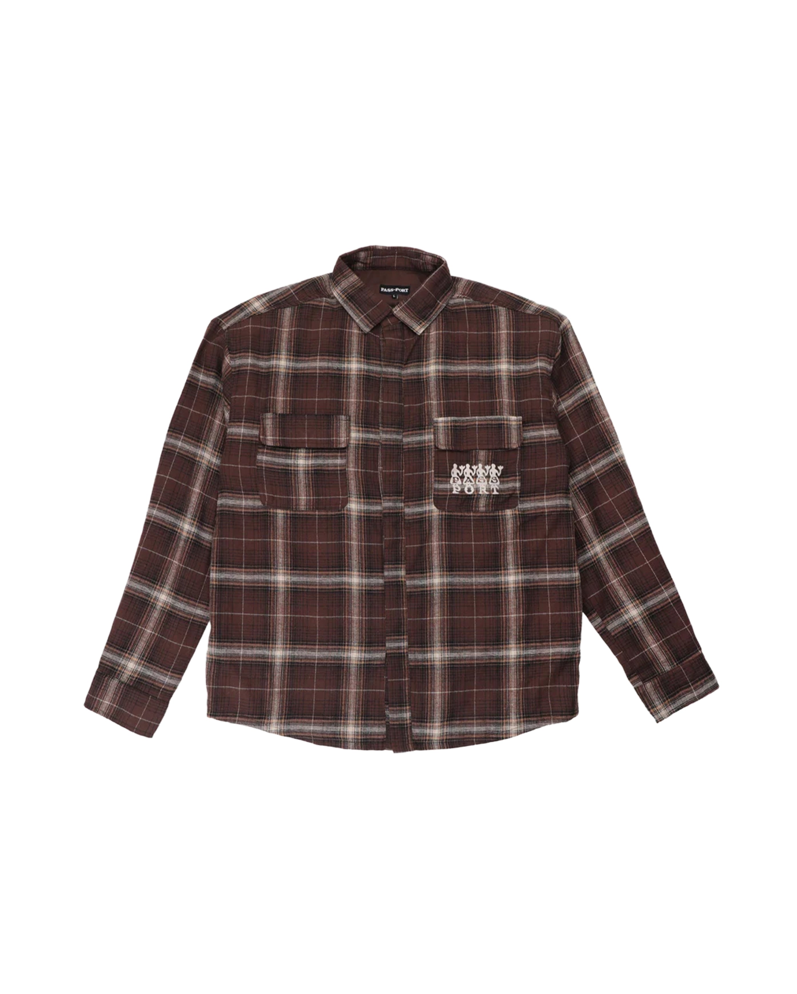 4 Flowers Flannel Vineyard Shirt Brown - Starcowparis - 1