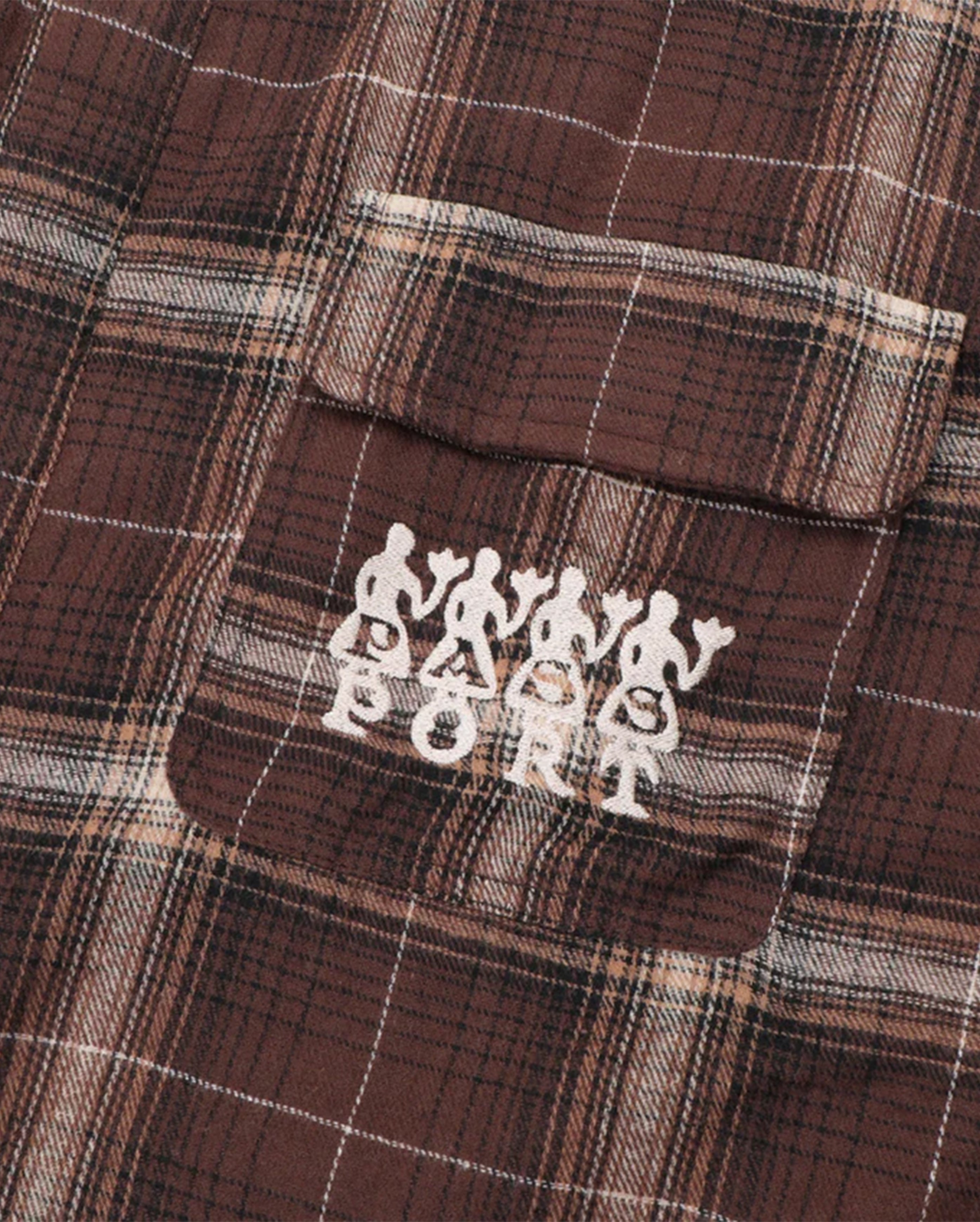 4 Flowers Flannel Vineyard Shirt Brown - Starcowparis - 2
