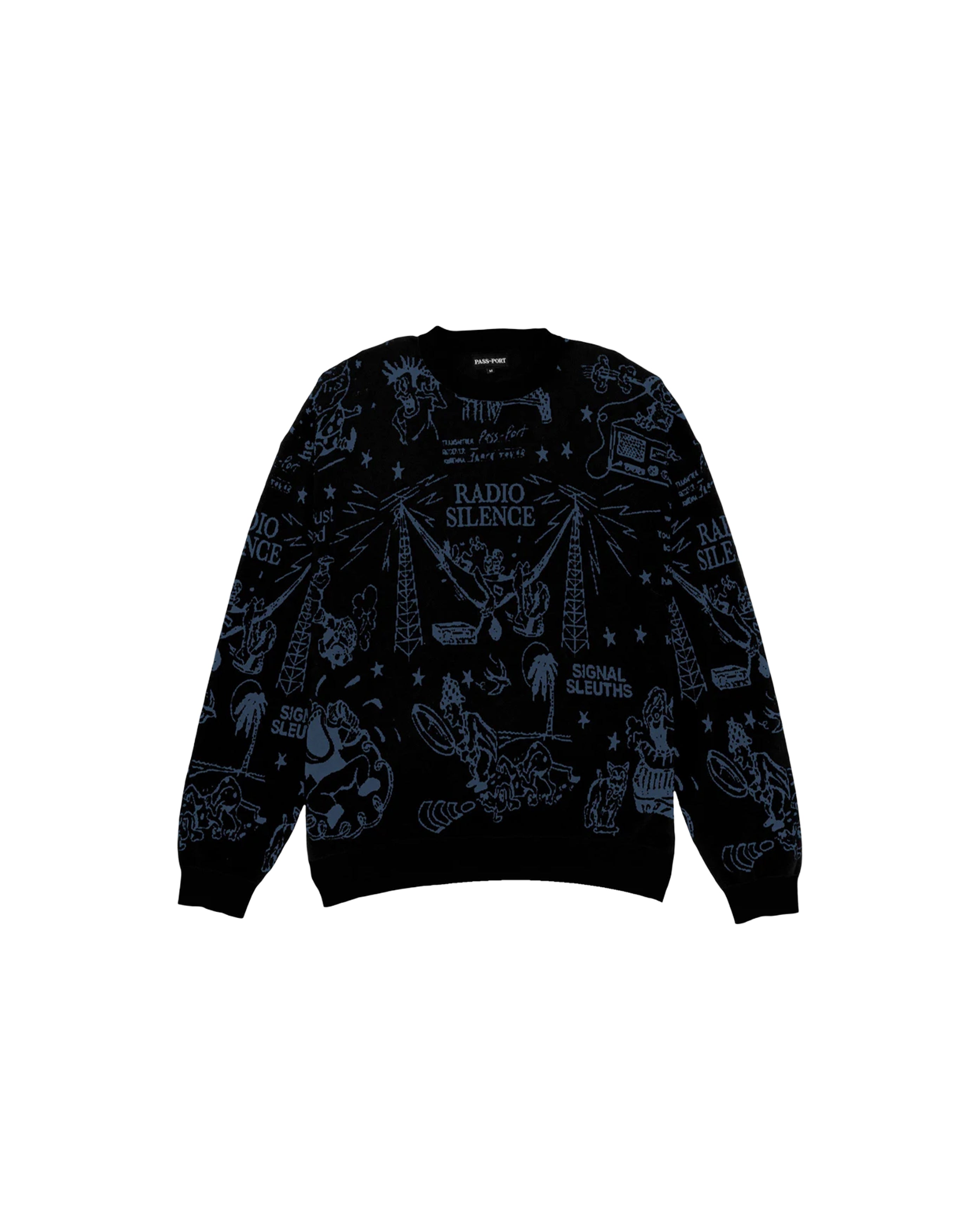 Eyeball Knit Sweater Black Harbour Blue - Starcowparis - 1