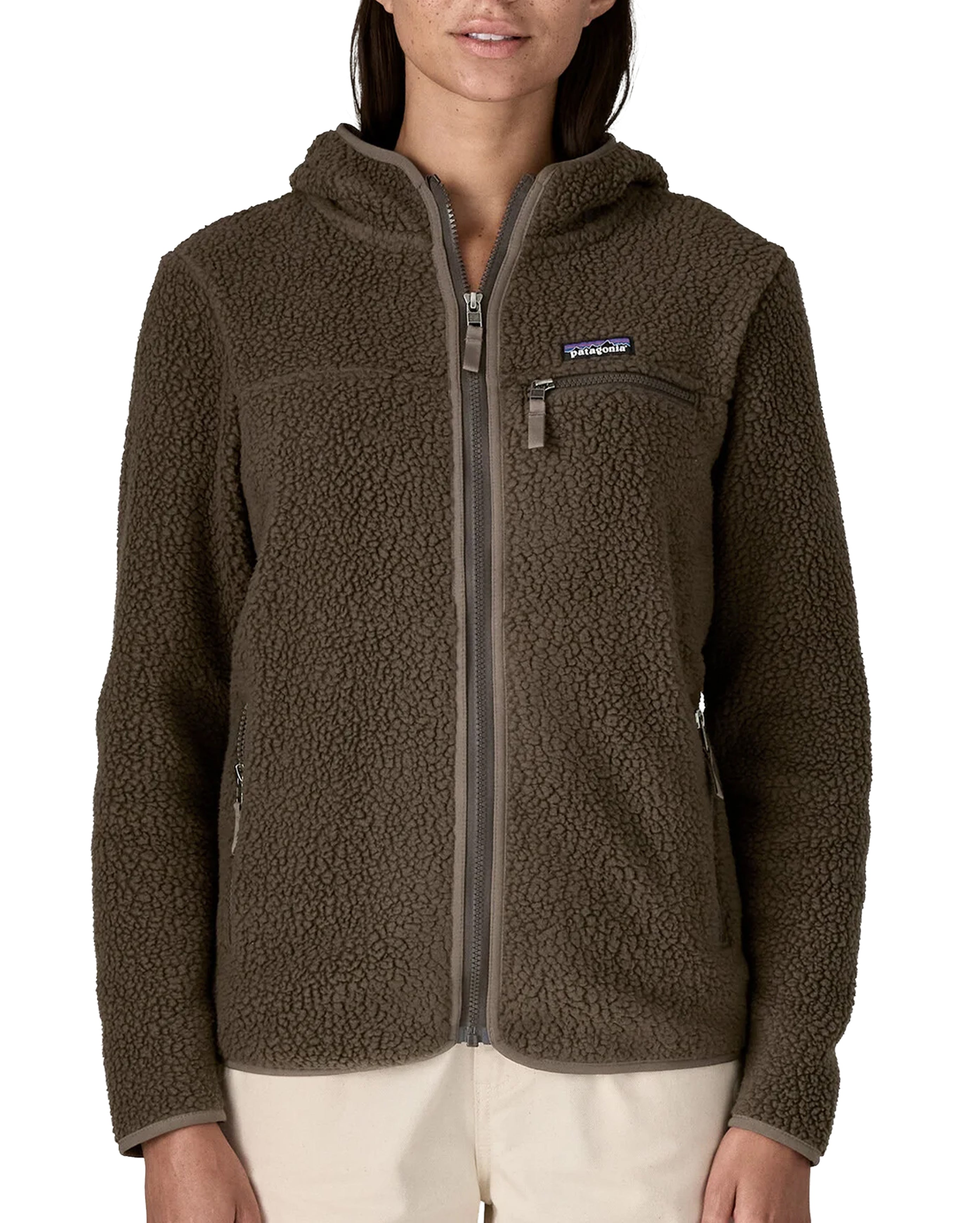 Hoodie Retro Pile Otter Brown Femme - Starcowparis - 2