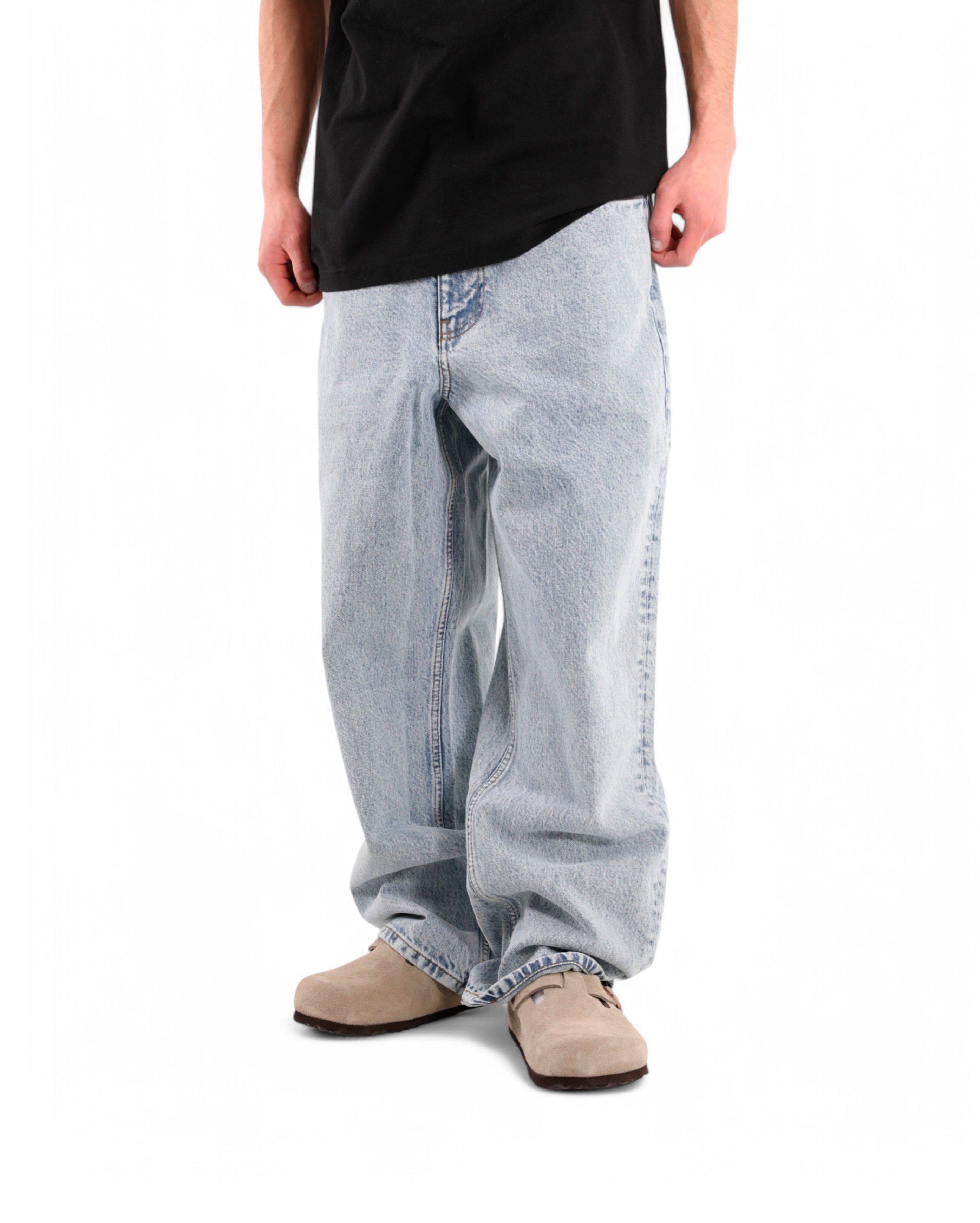 Patta-2Getha4Eva Denim Pants Light Blue Denim-Starcowparis