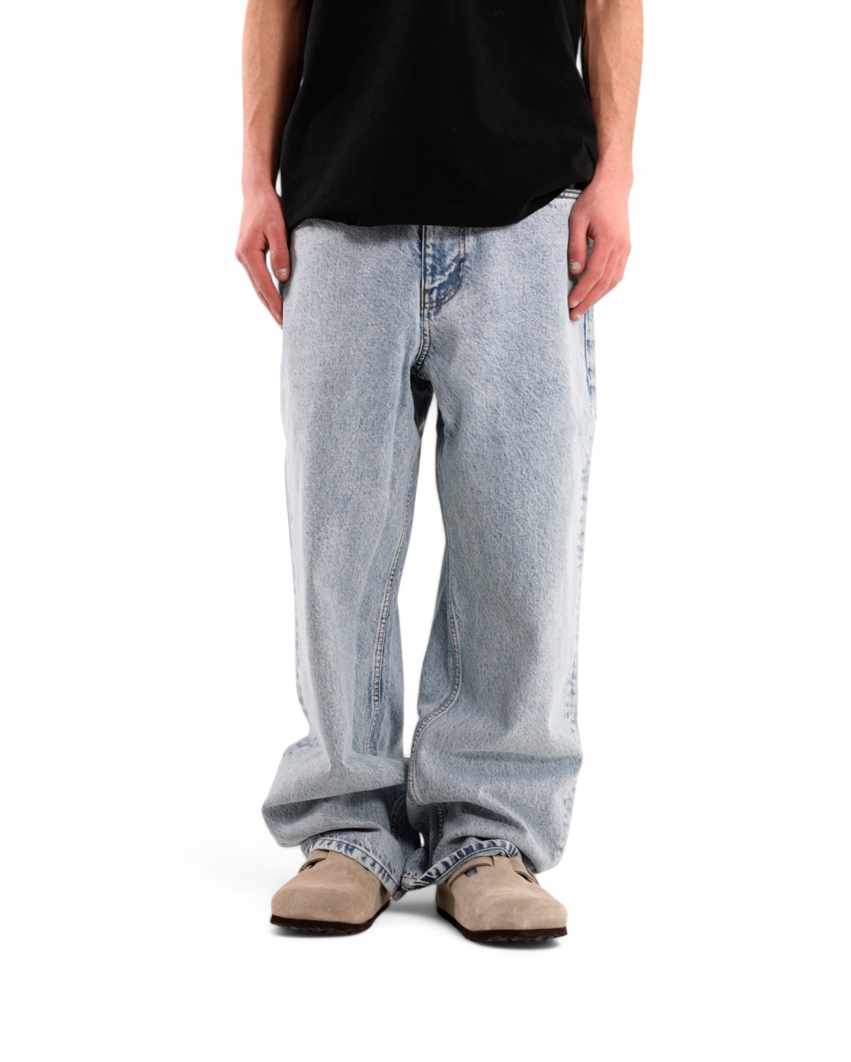 Patta-2Getha4Eva Denim Pants Light Blue Denim-Starcowparis