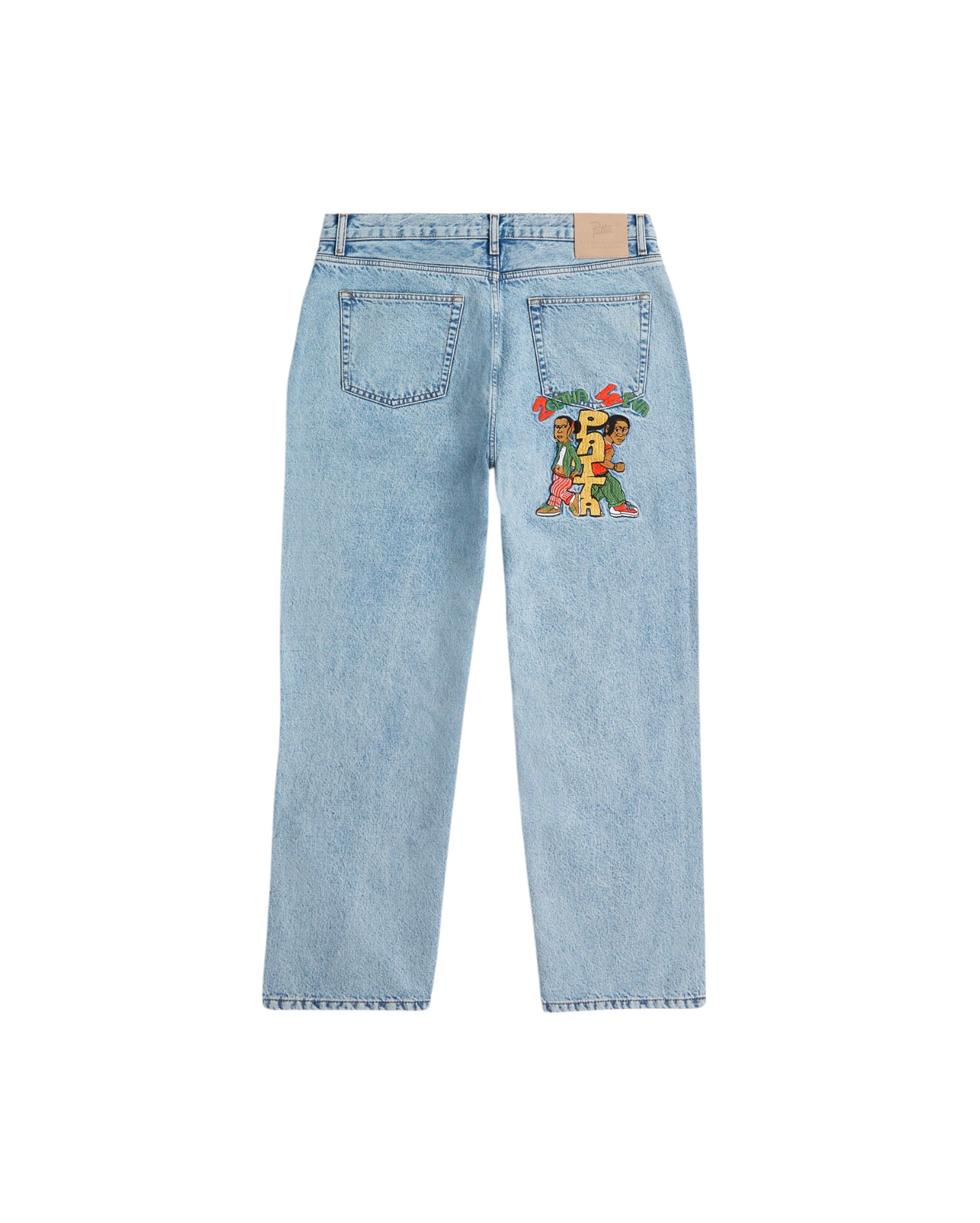 Patta-2Getha4Eva Denim Pants Light Blue Denim-Starcowparis
