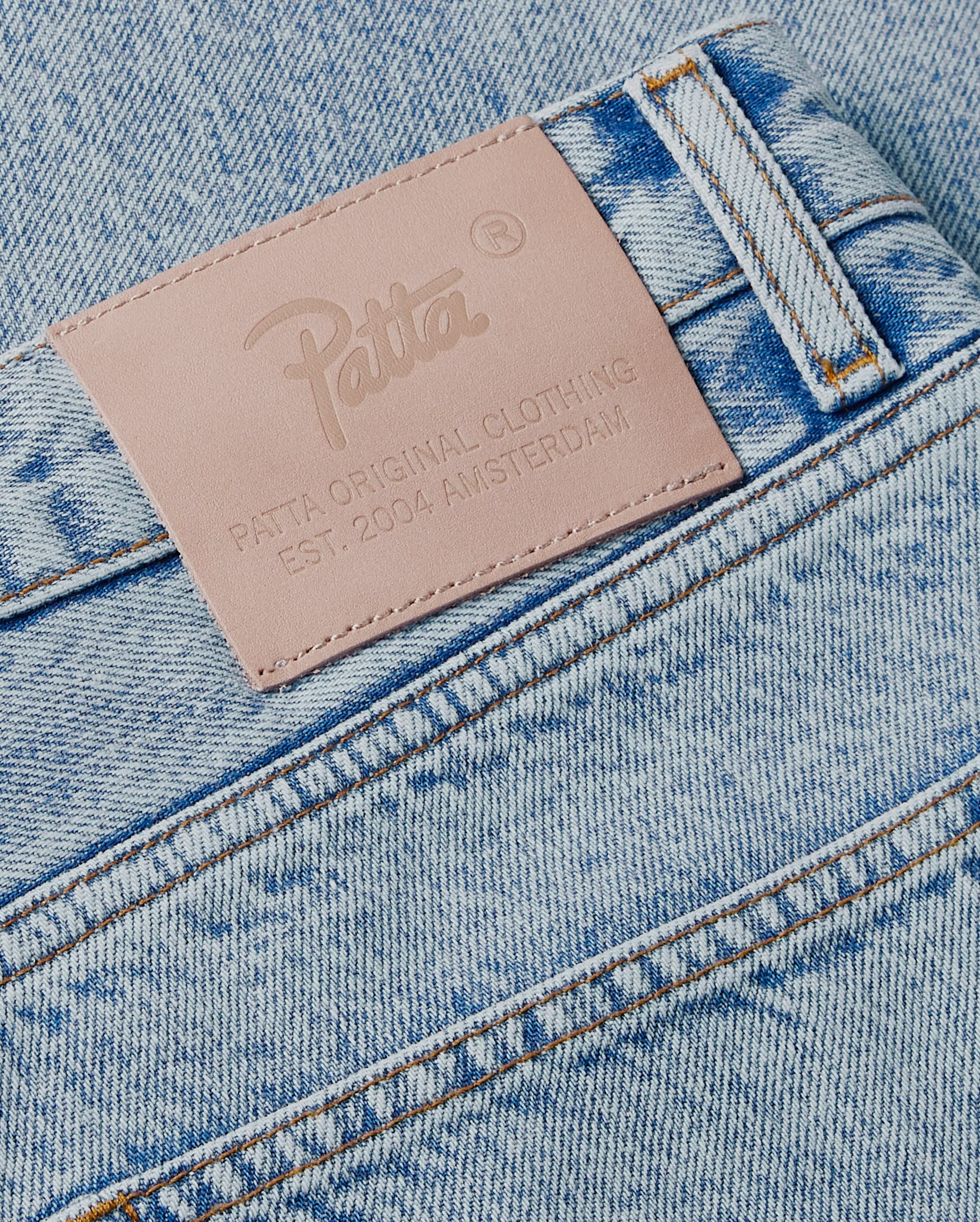 Patta-2Getha4Eva Denim Pants Light Blue Denim-Starcowparis