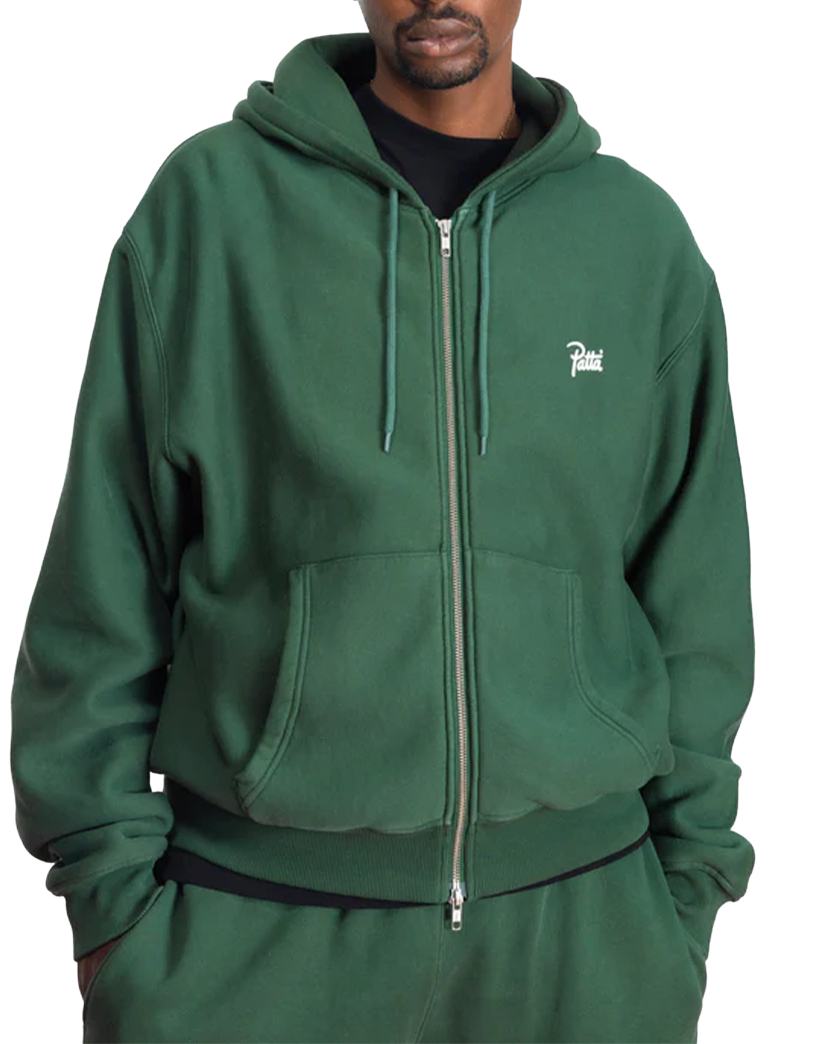 Classic Zip Up Hooded Sweater Bistro Green - Starcowparis - 2